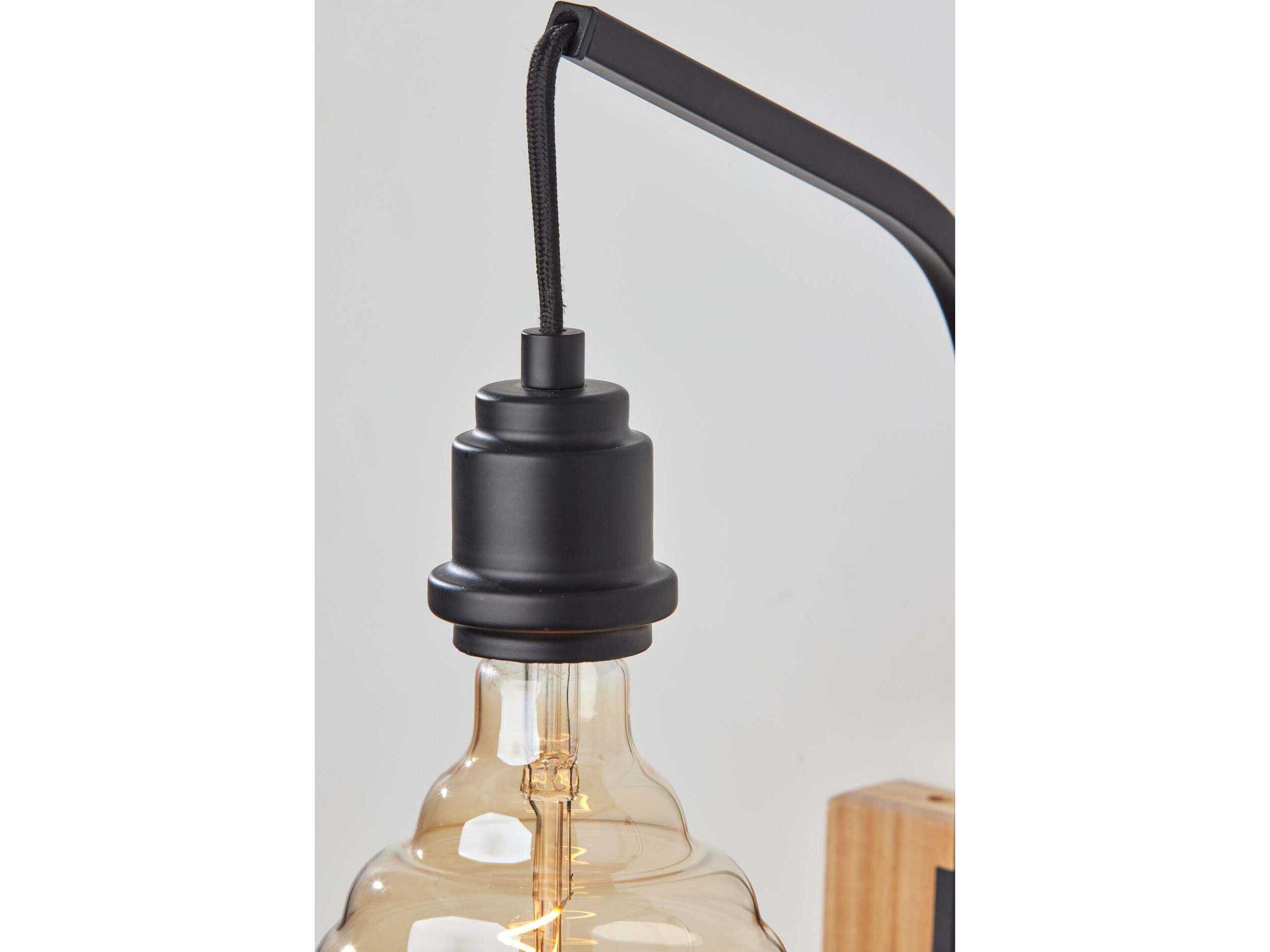 Adesso Wren Black Natural Wall Sconce