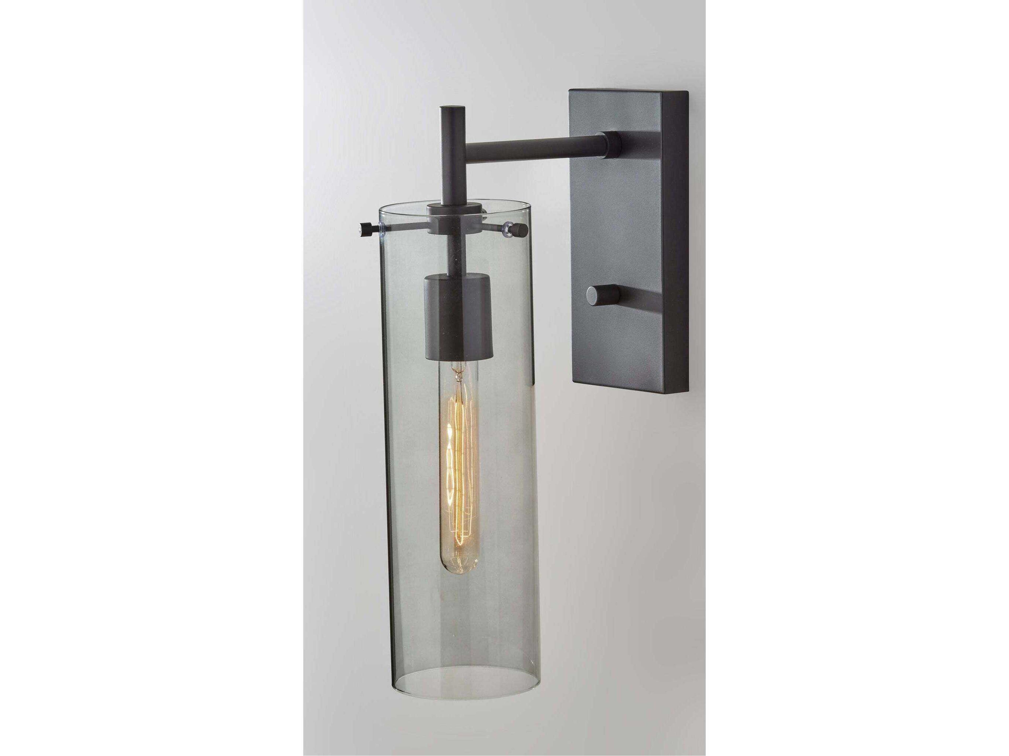 Adesso Dalton Black Wall Sconce