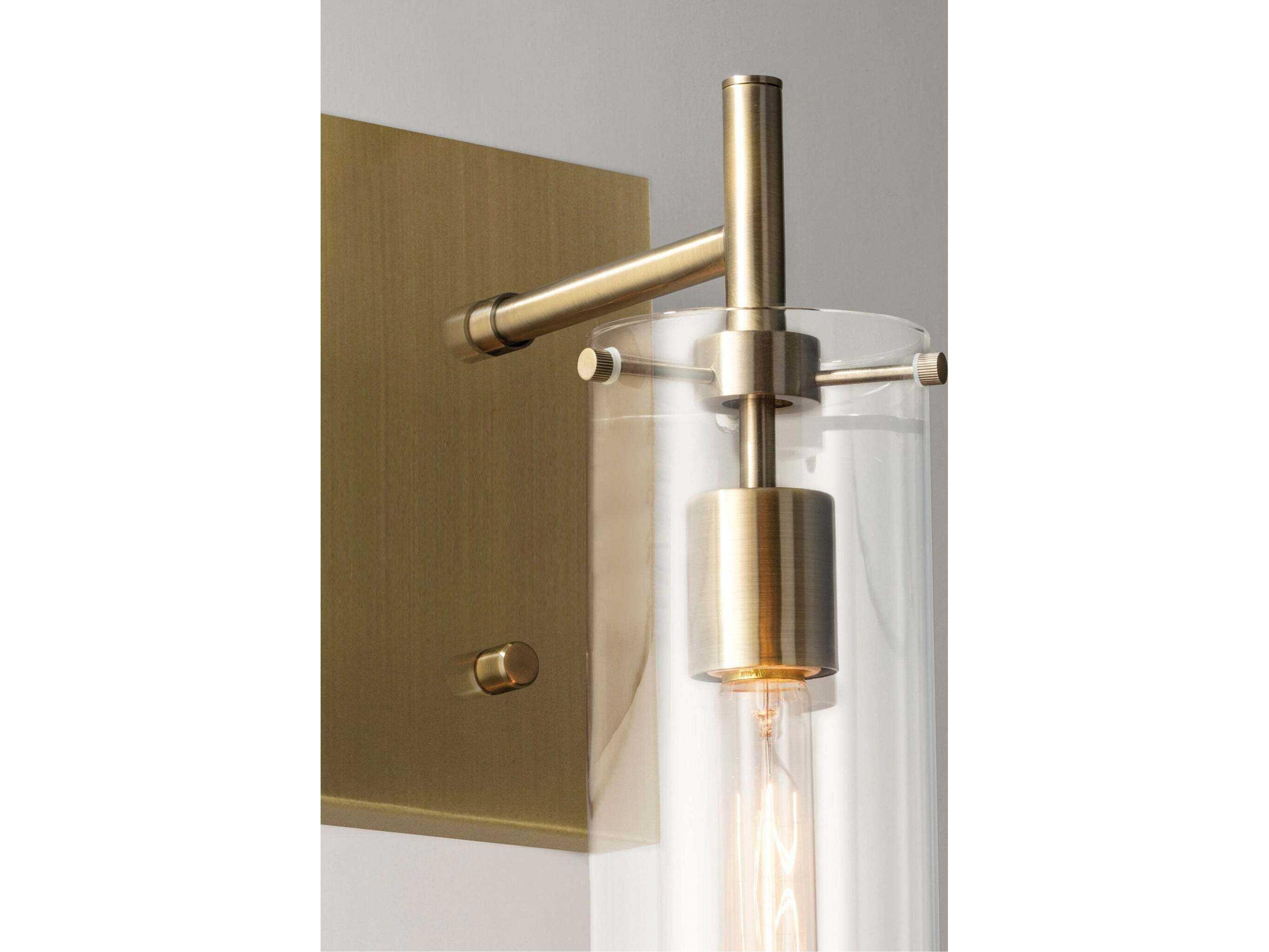 Adesso Dalton Antique Brass Wall Sconce