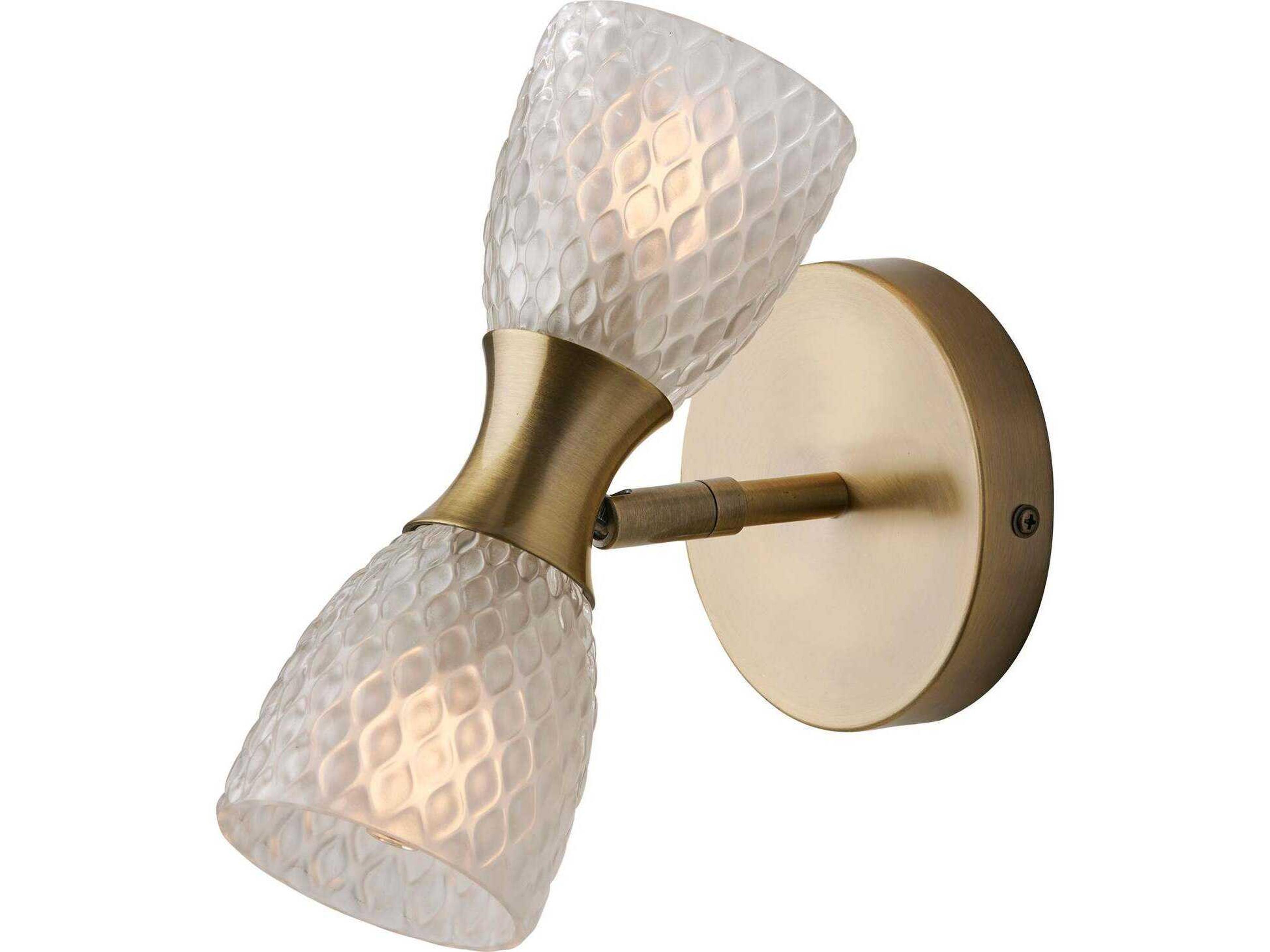 Nina LED Wall Lamp in Antique Brass