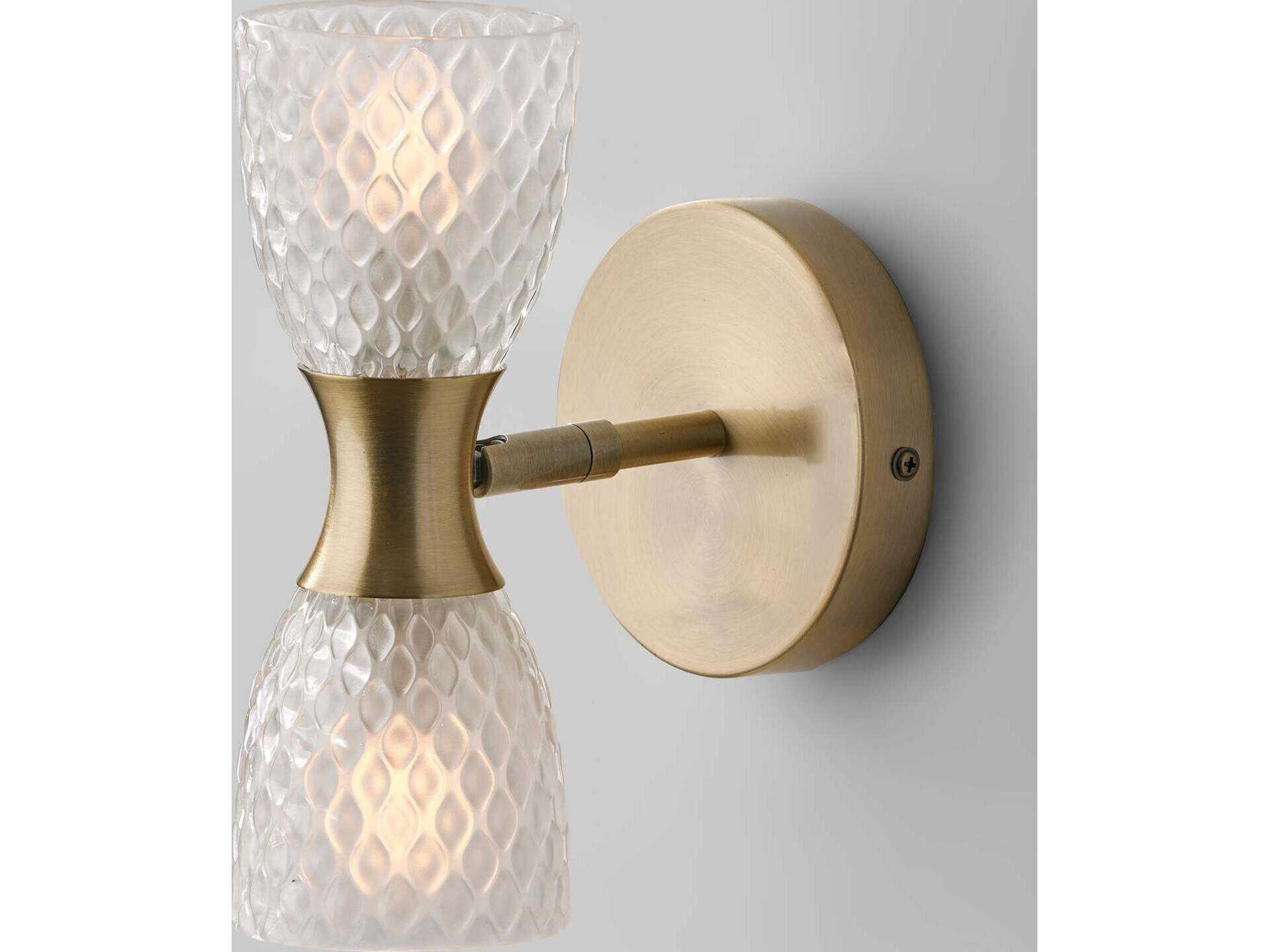 Adesso Nina 2-Light Antique Brass Wall Sconce