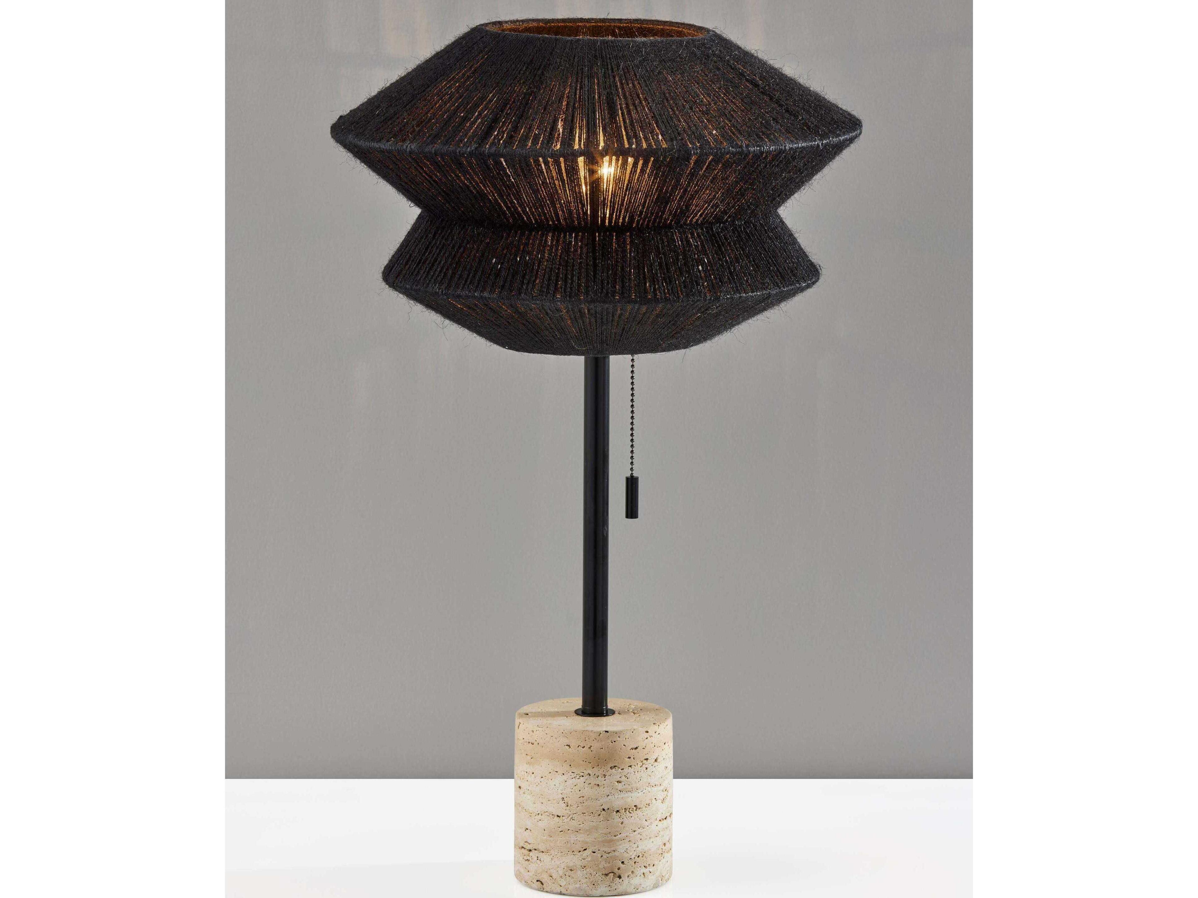 Adesso Gardner Black Rope Table Lamp