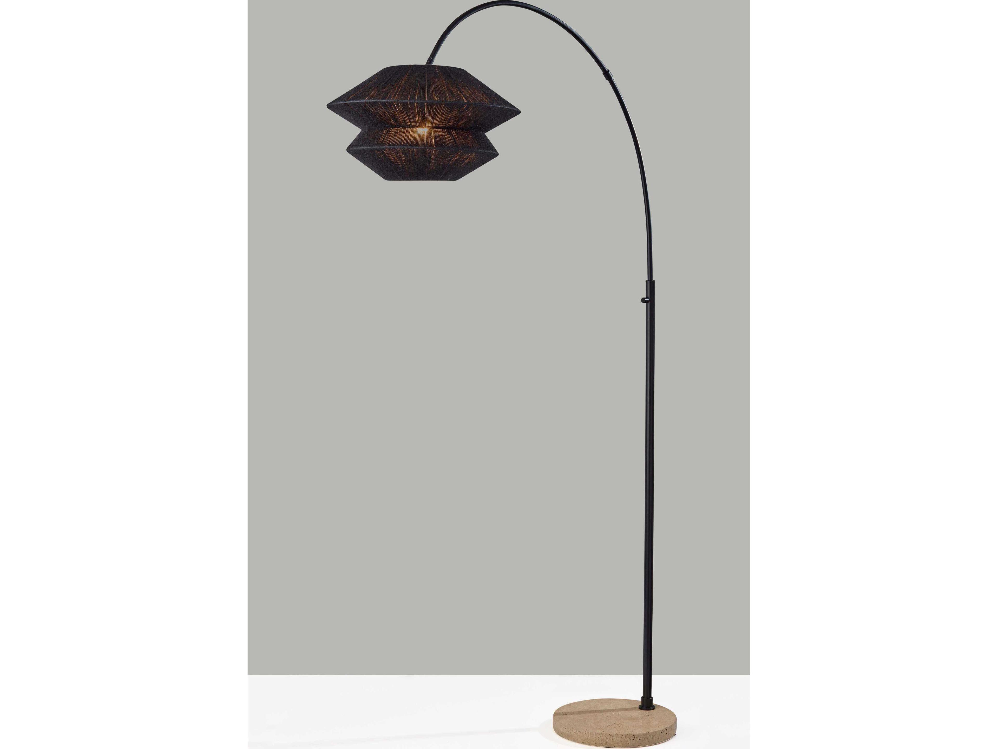 Adesso Gardner Black Rope Floor Lamp