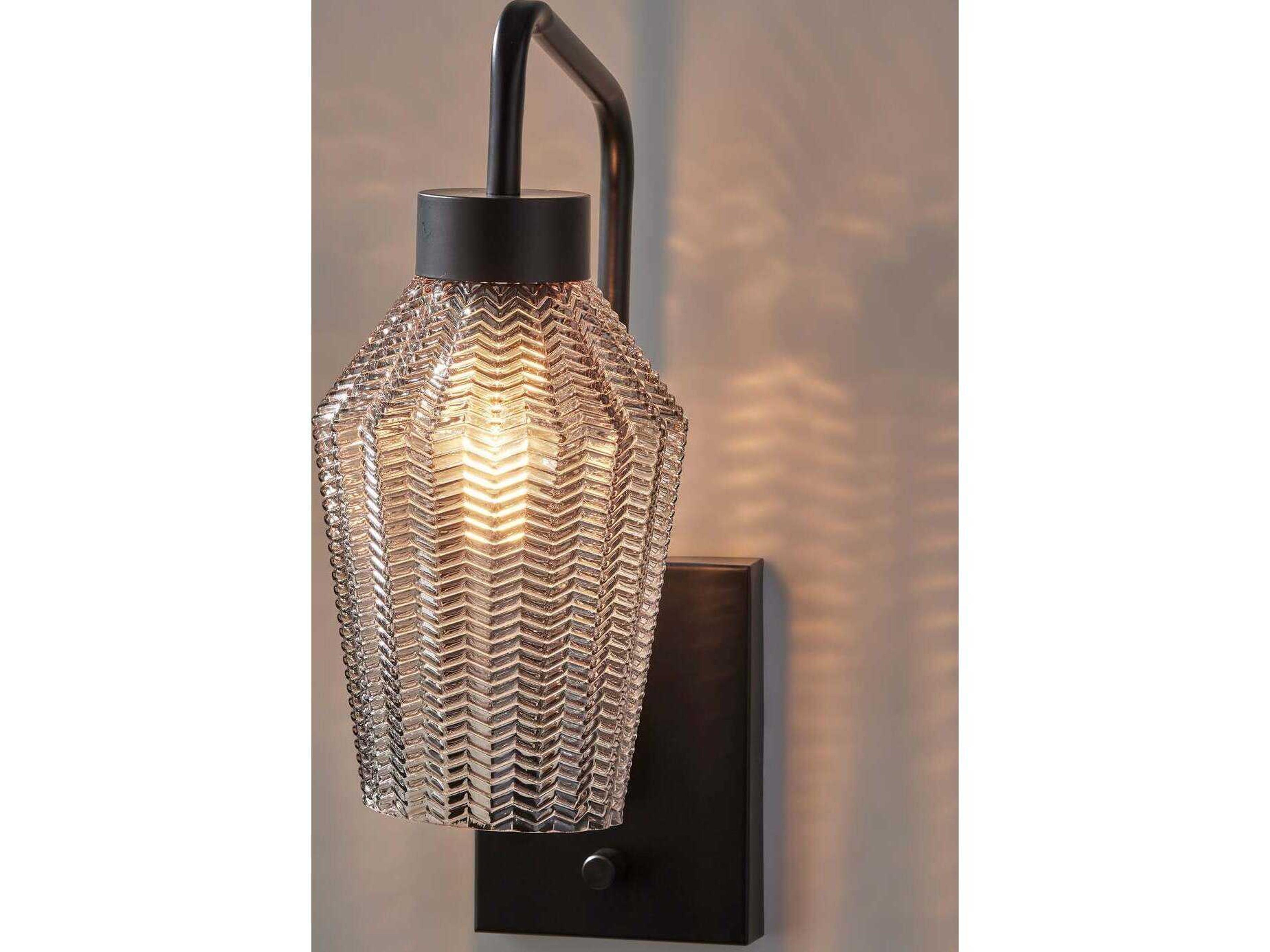 Adesso Belfry Black Wall Sconce