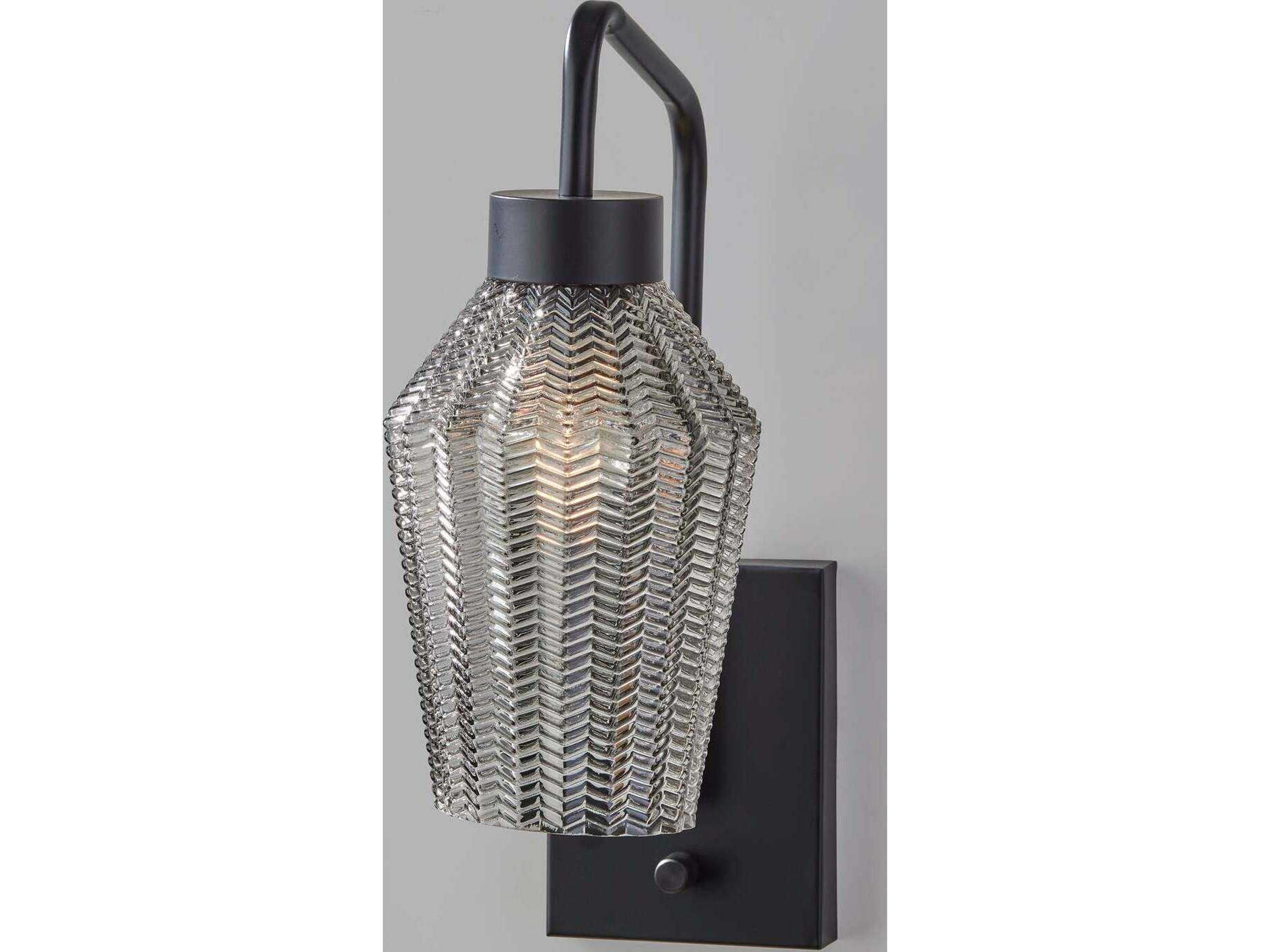 Adesso Belfry Black Wall Sconce