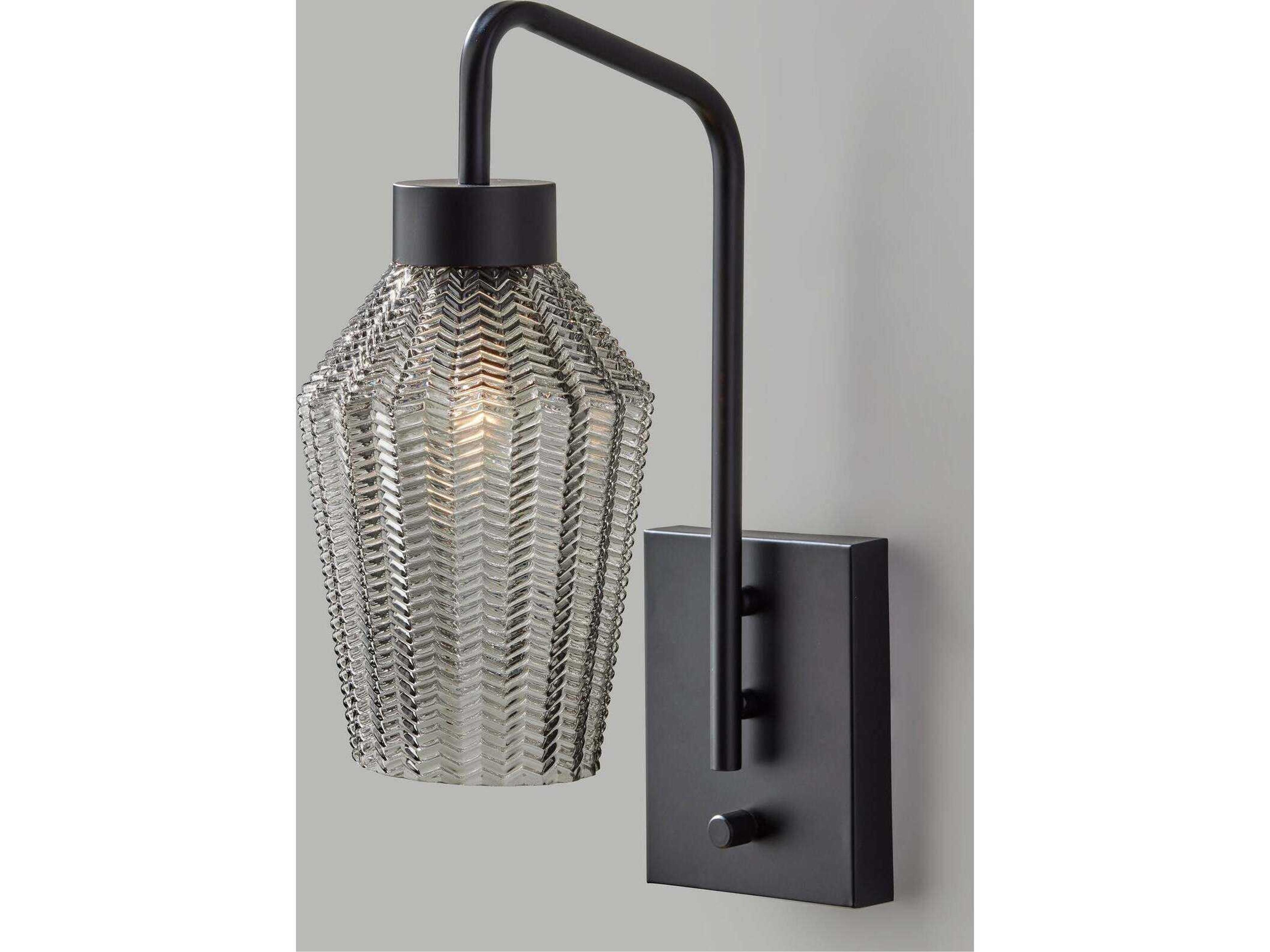 Adesso Belfry Black Wall Sconce