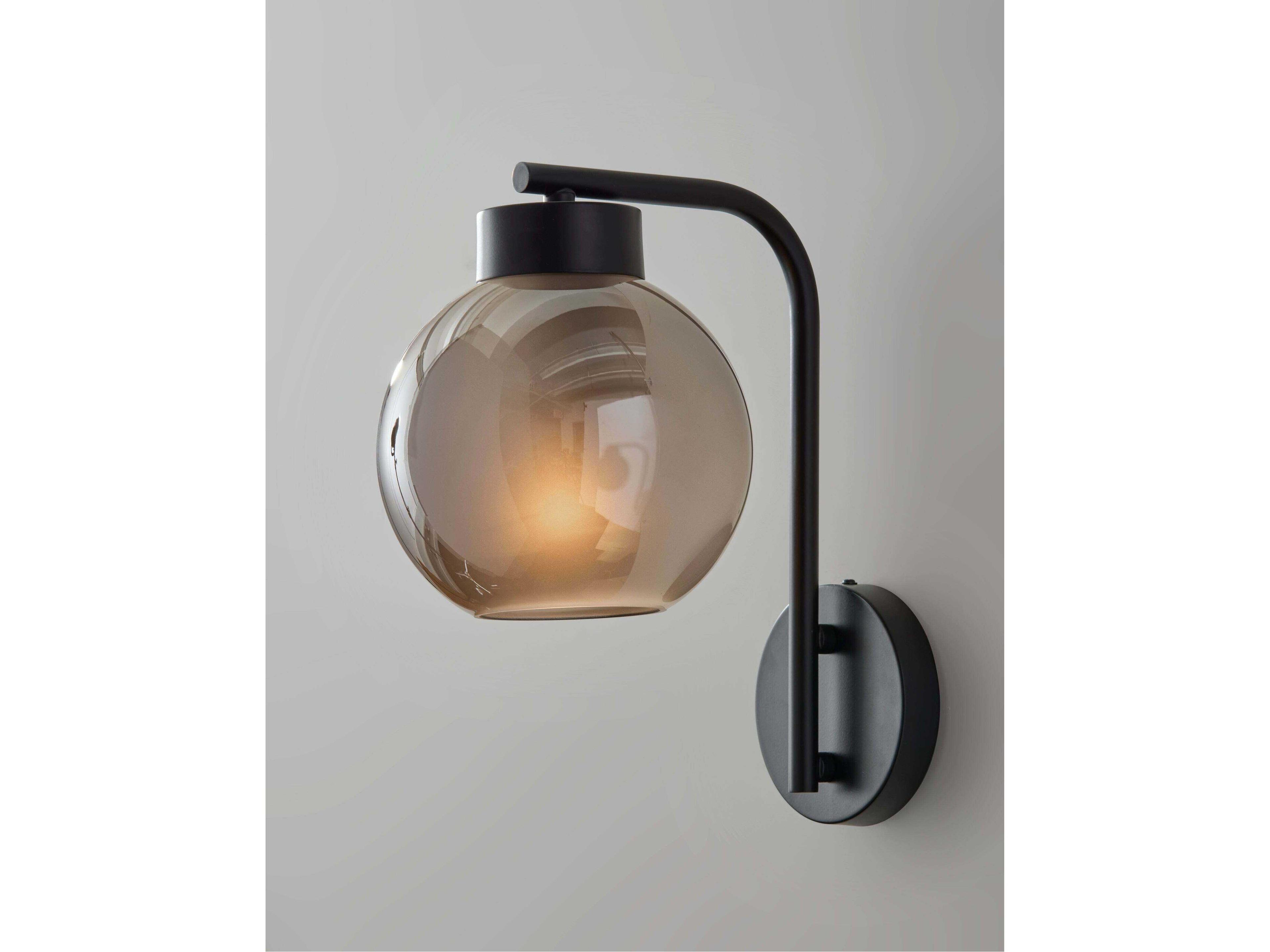 Adesso Atticus Black Wall Sconce