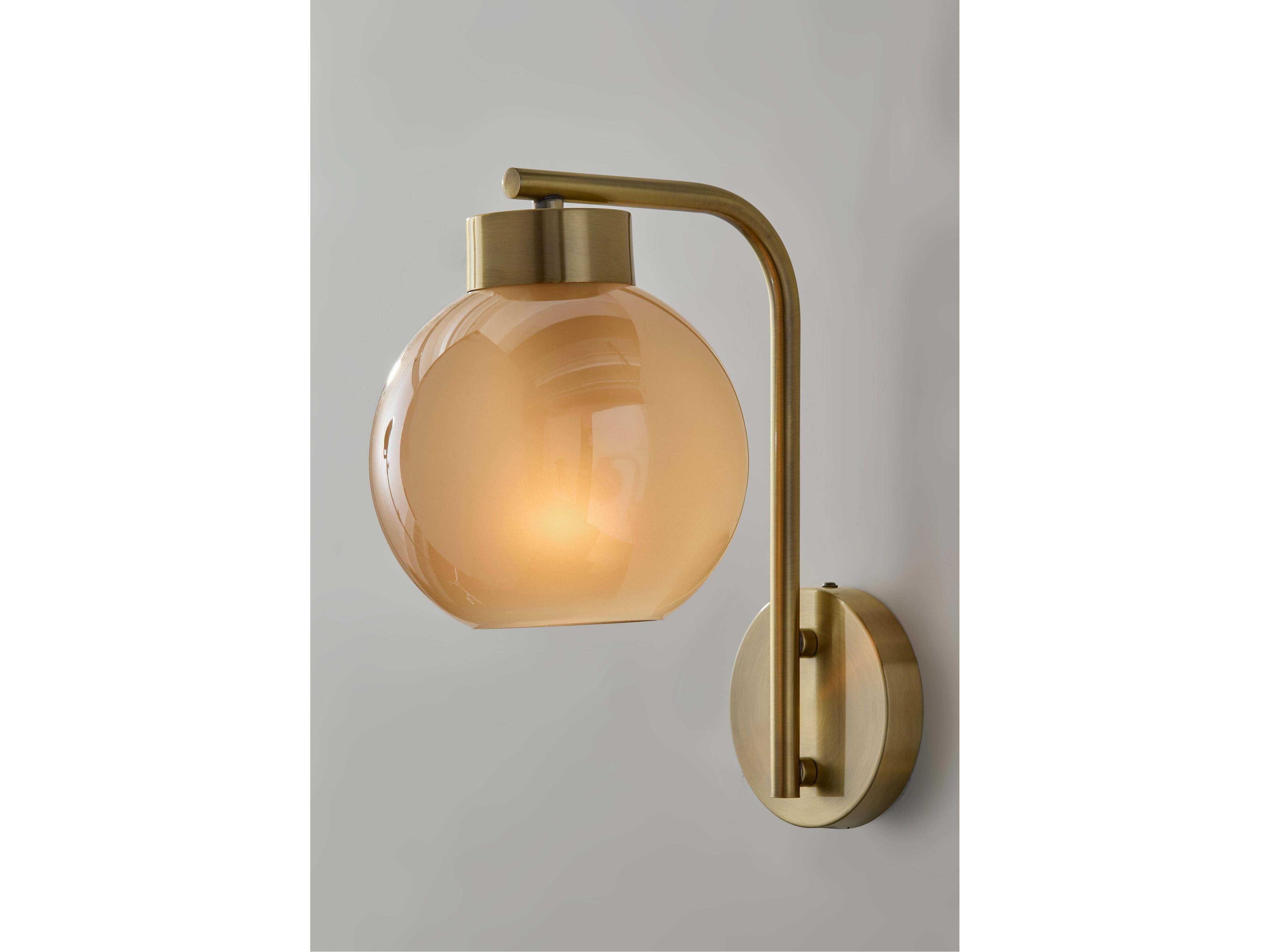 Adesso Atticus Antique Brass Wall Sconce