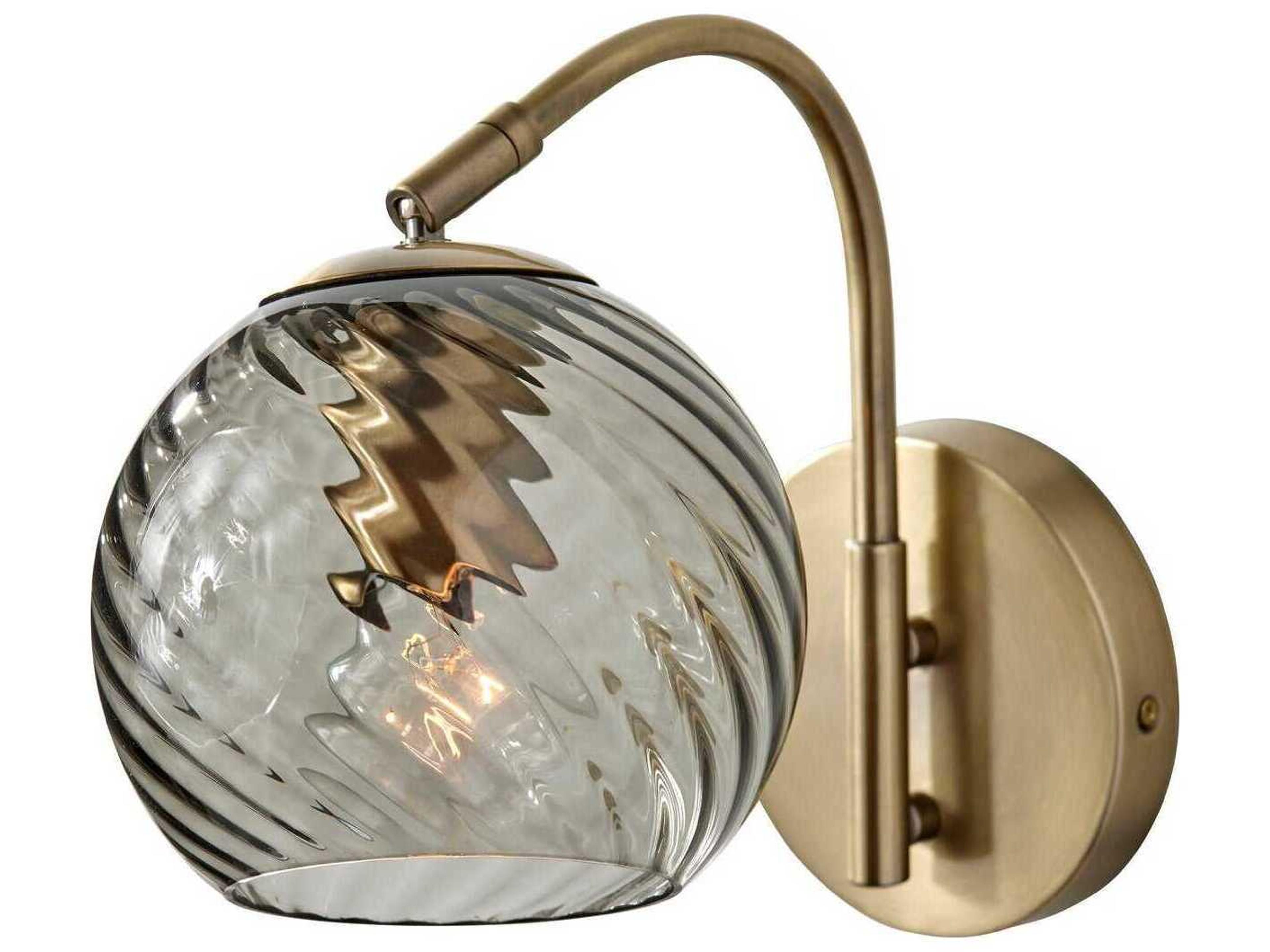 Camden Wall Lamp Smoked Glass Globe