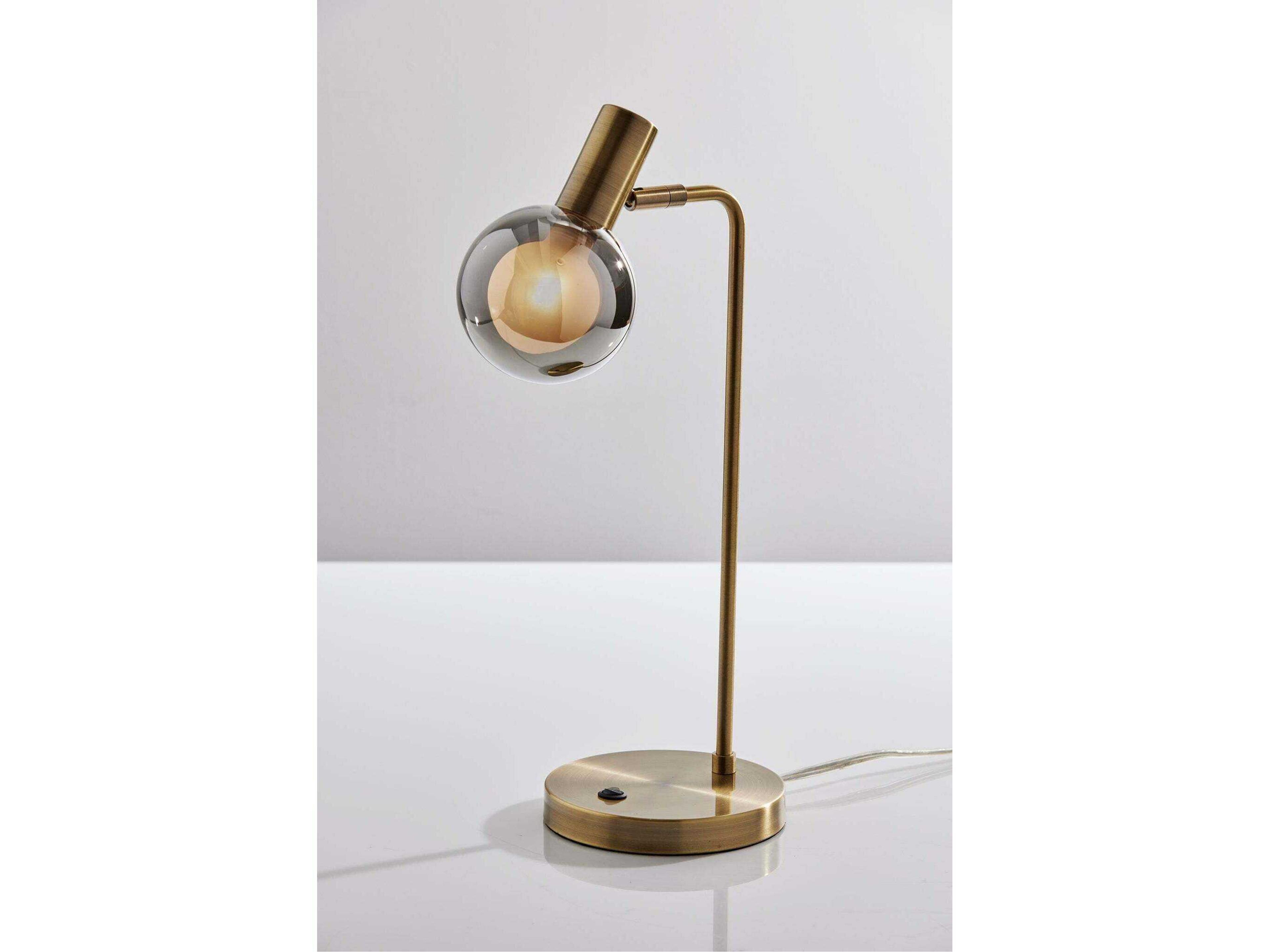 Adesso Starling Antique Brass Desk Lamp