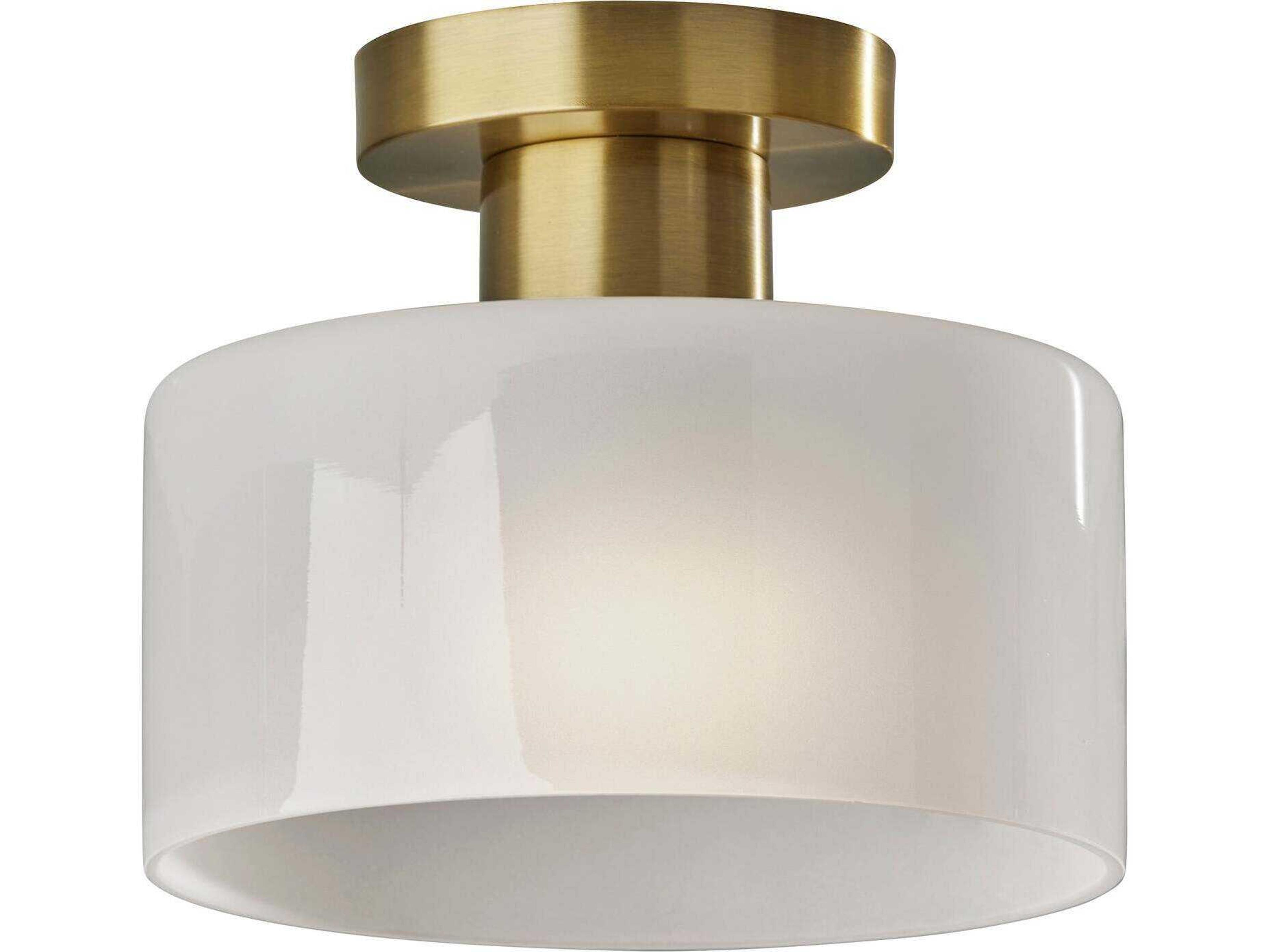 Rhodes Flush Mount Ceiling Light in Antique Brass