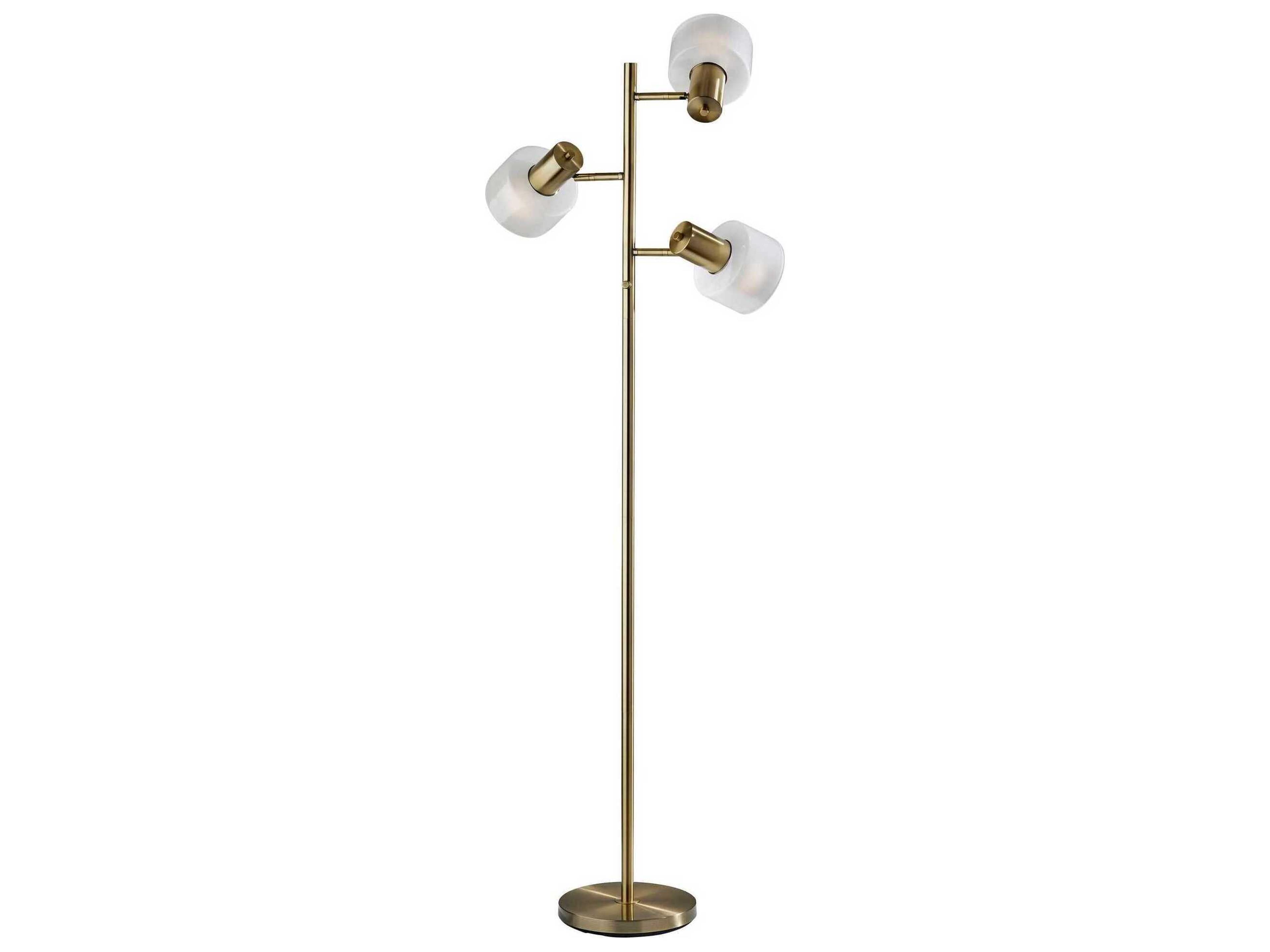 Rhodes Tree Floor Lamp in Antique Brass