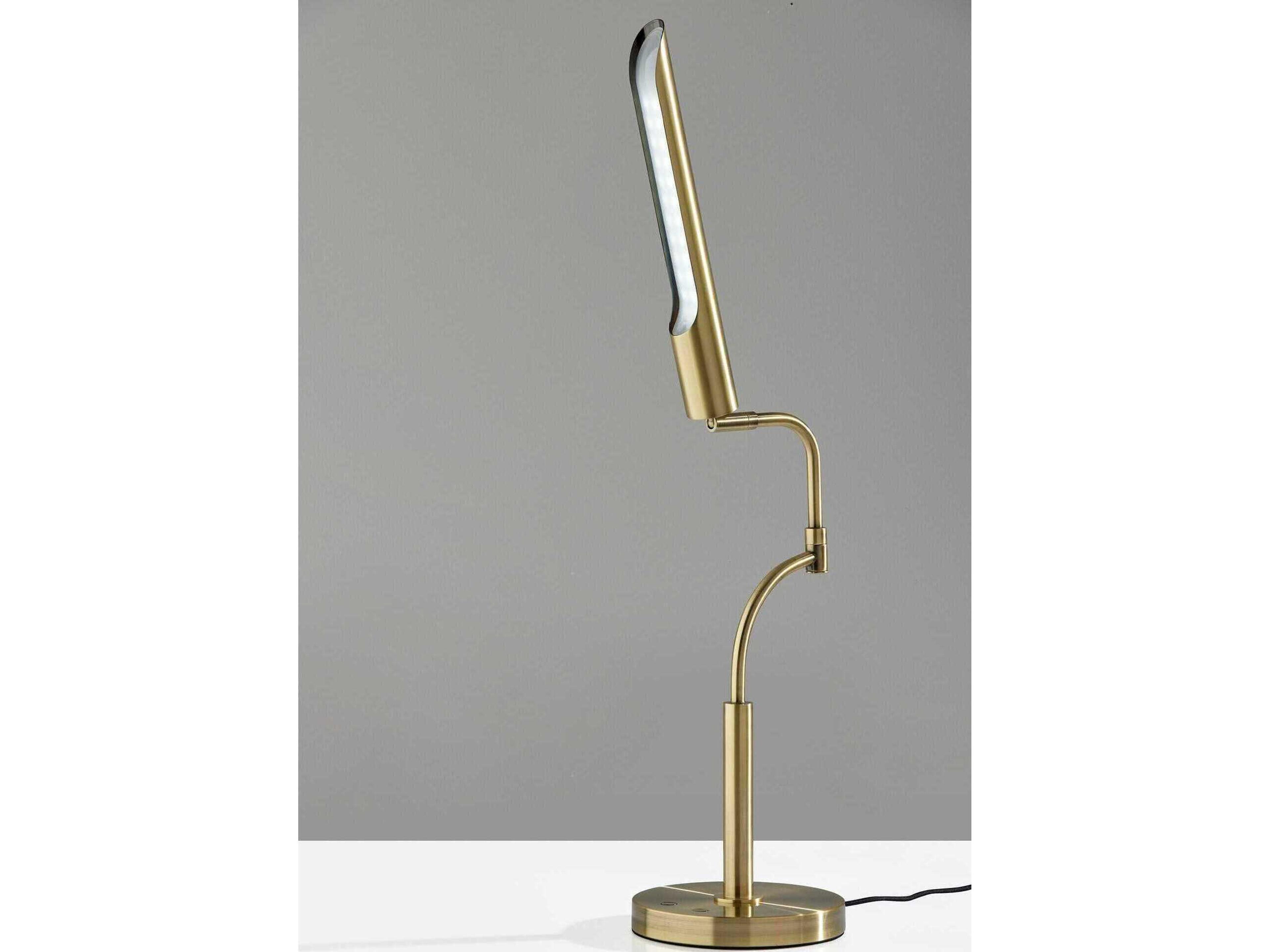 Adesso Zane Antique Brass Desk Lamp