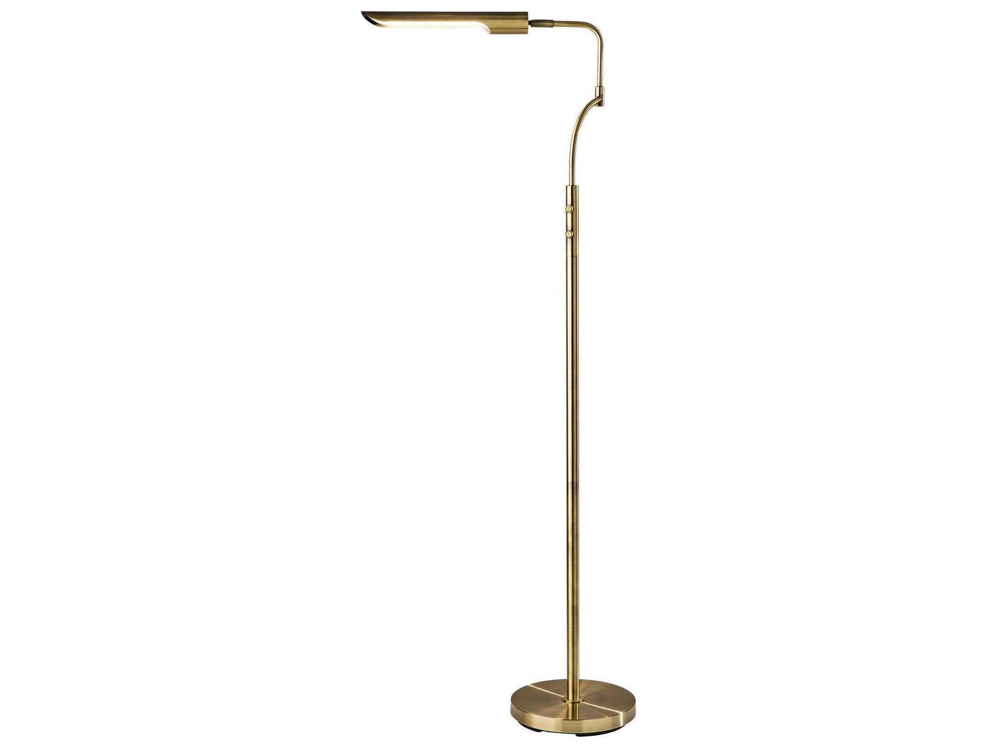 Zane Floor Lamp with Smart Switch Antique Brass