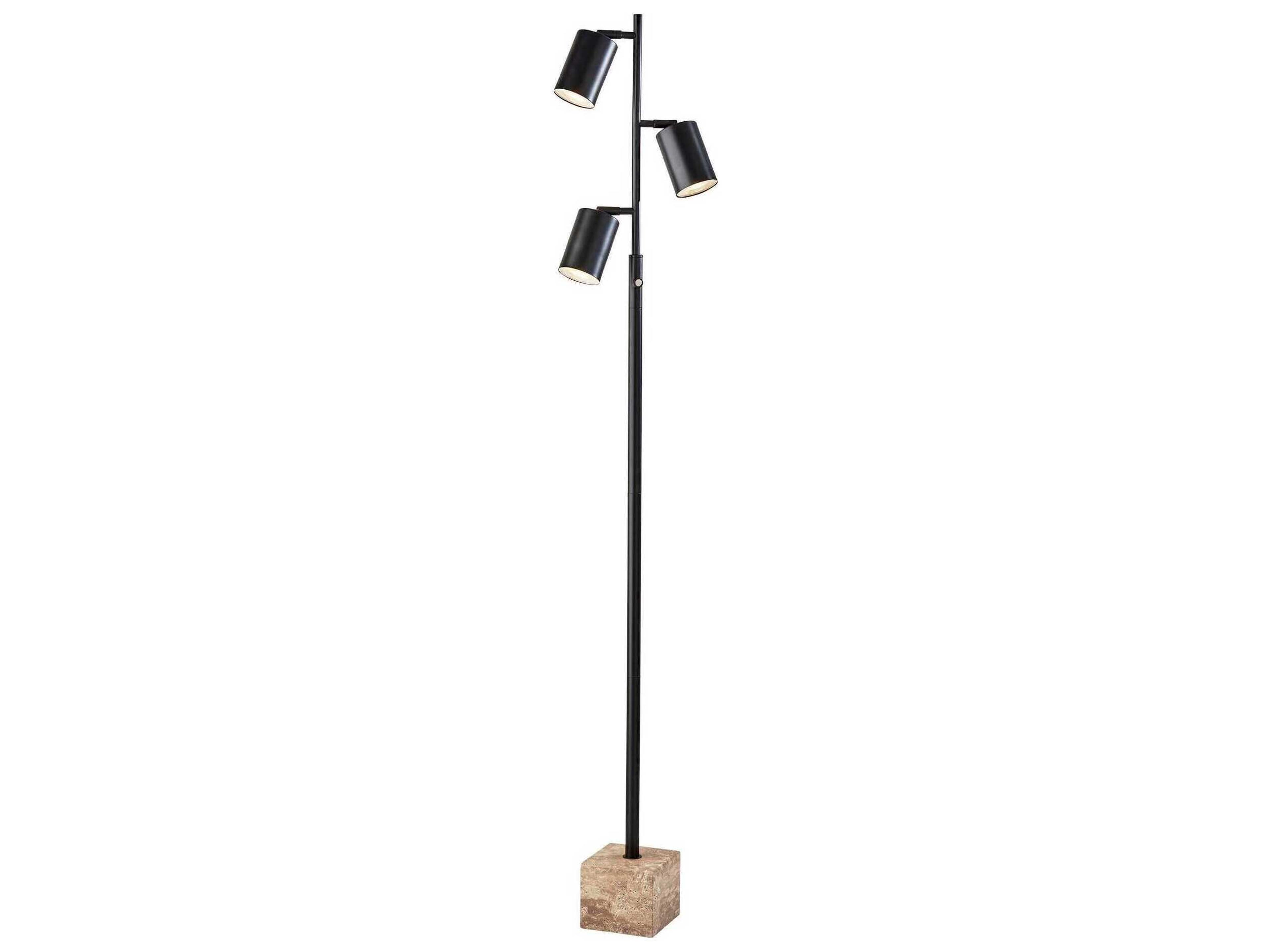 Rutherford Tree Floor Lamp Black Modern LED