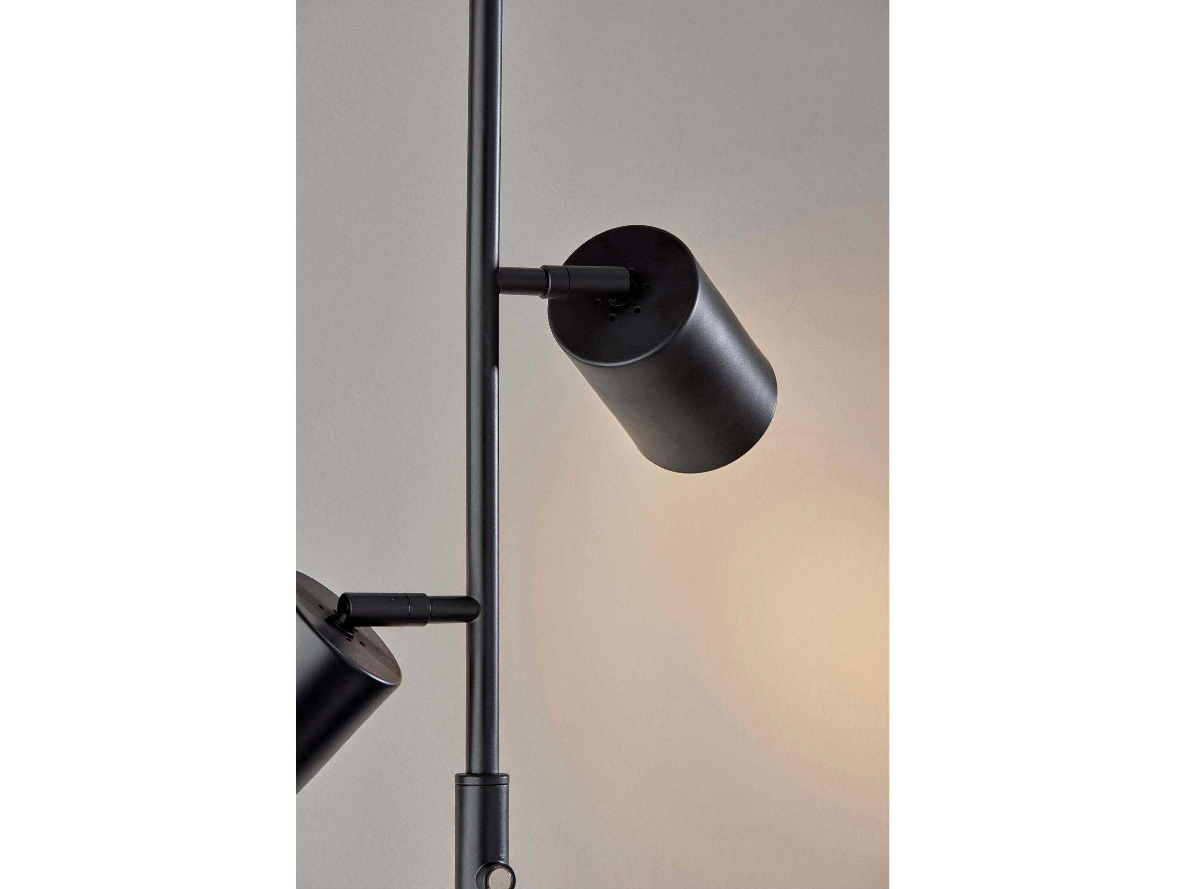 Adesso Rutherford Black Metal Floor Lamp
