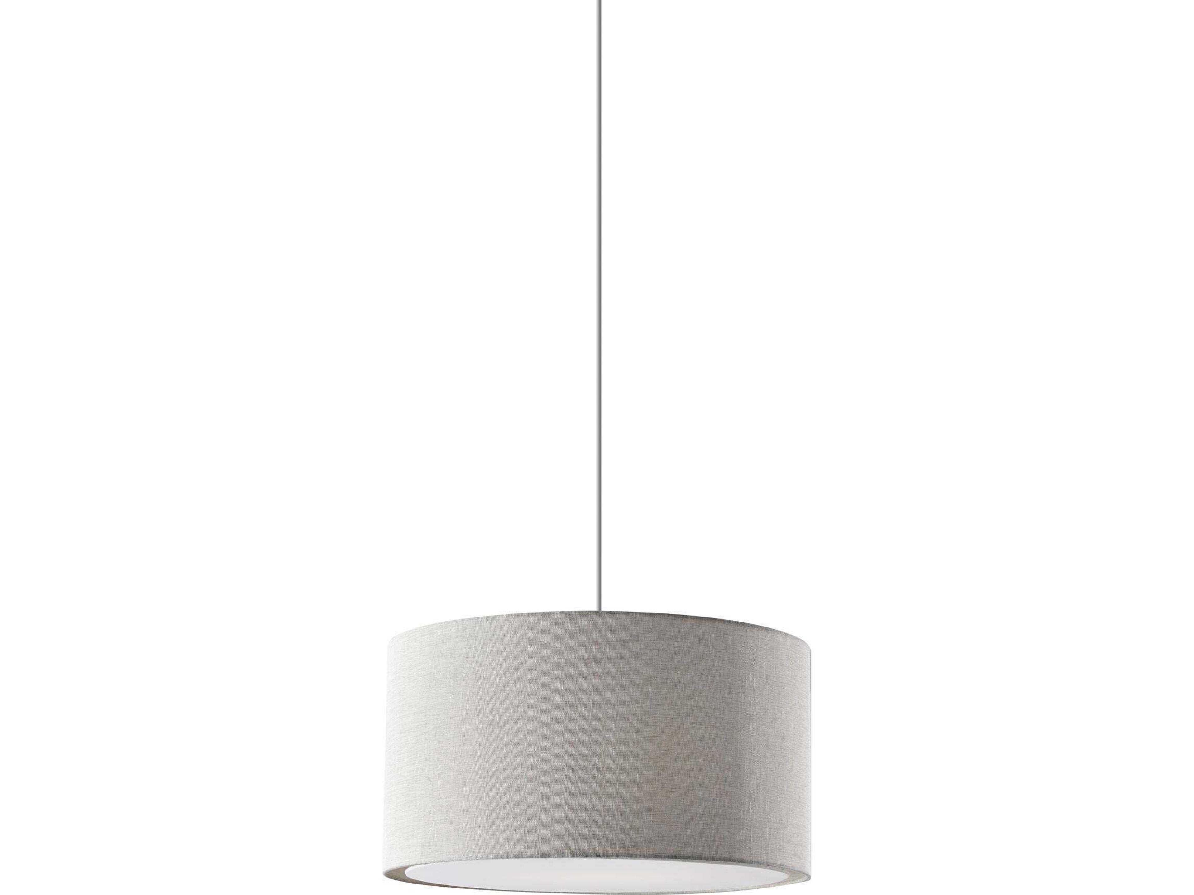 Harvest Drum Pendant Light in Textured White
