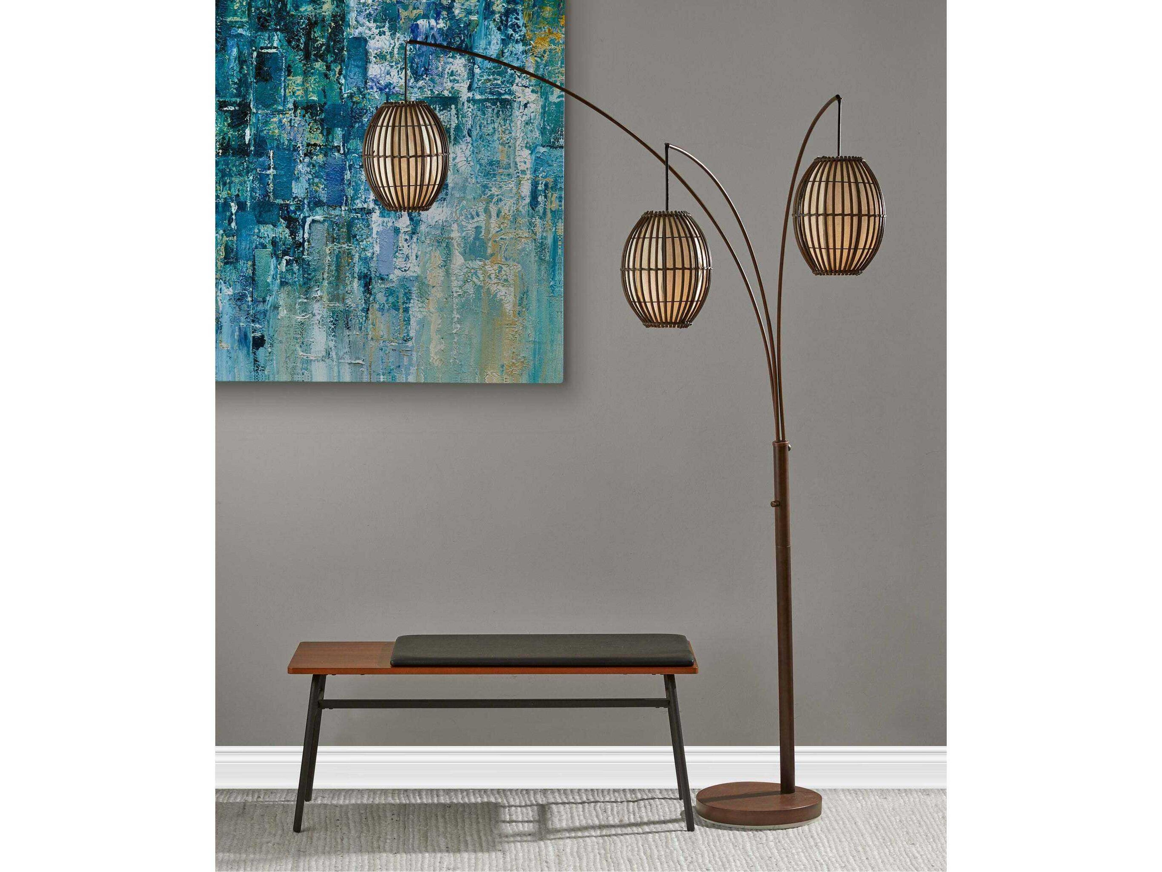 Adesso Maui Antique Bronze Floor Lamp