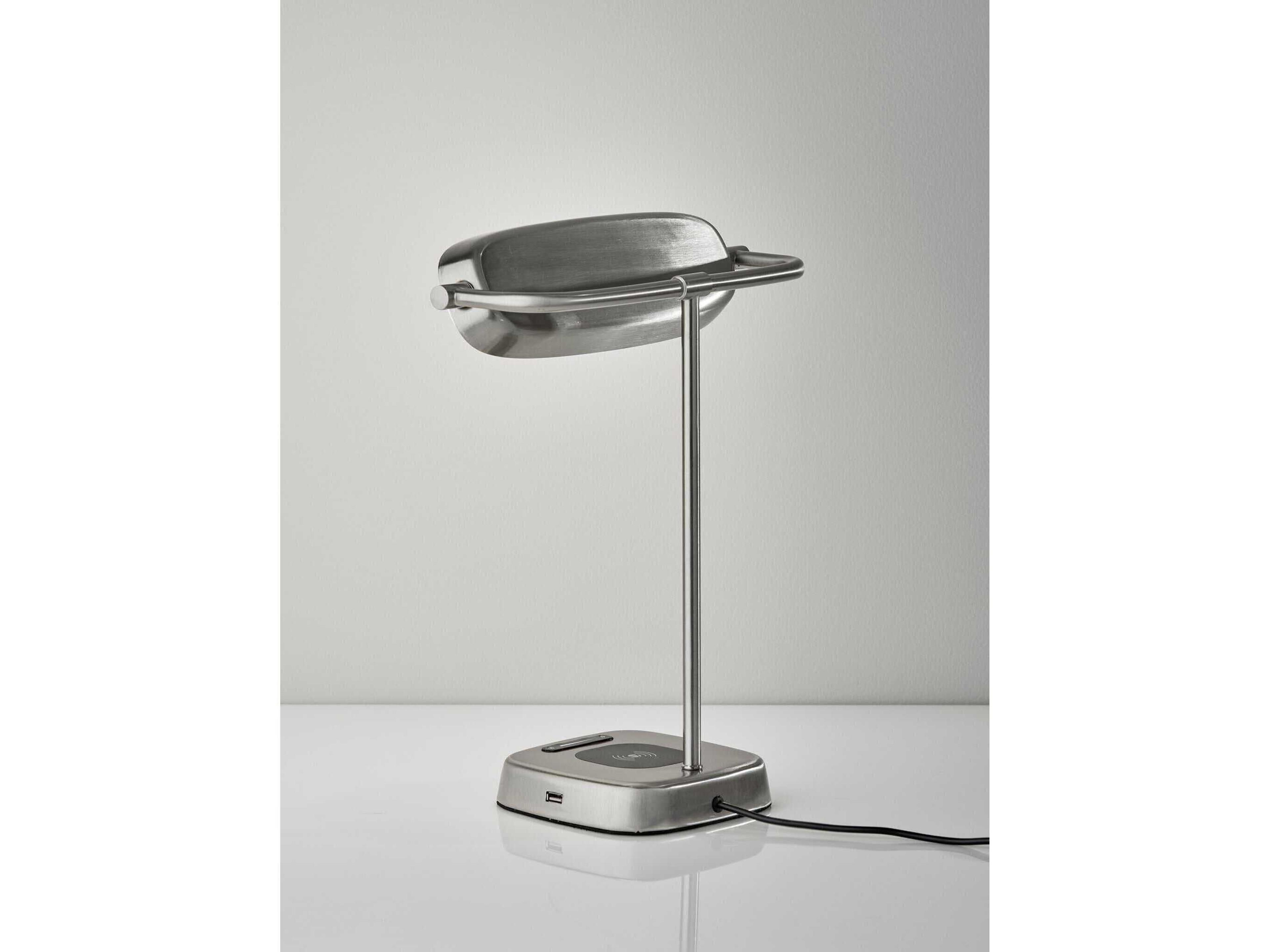 Adesso Radley Brushed Steel Desk Lamp