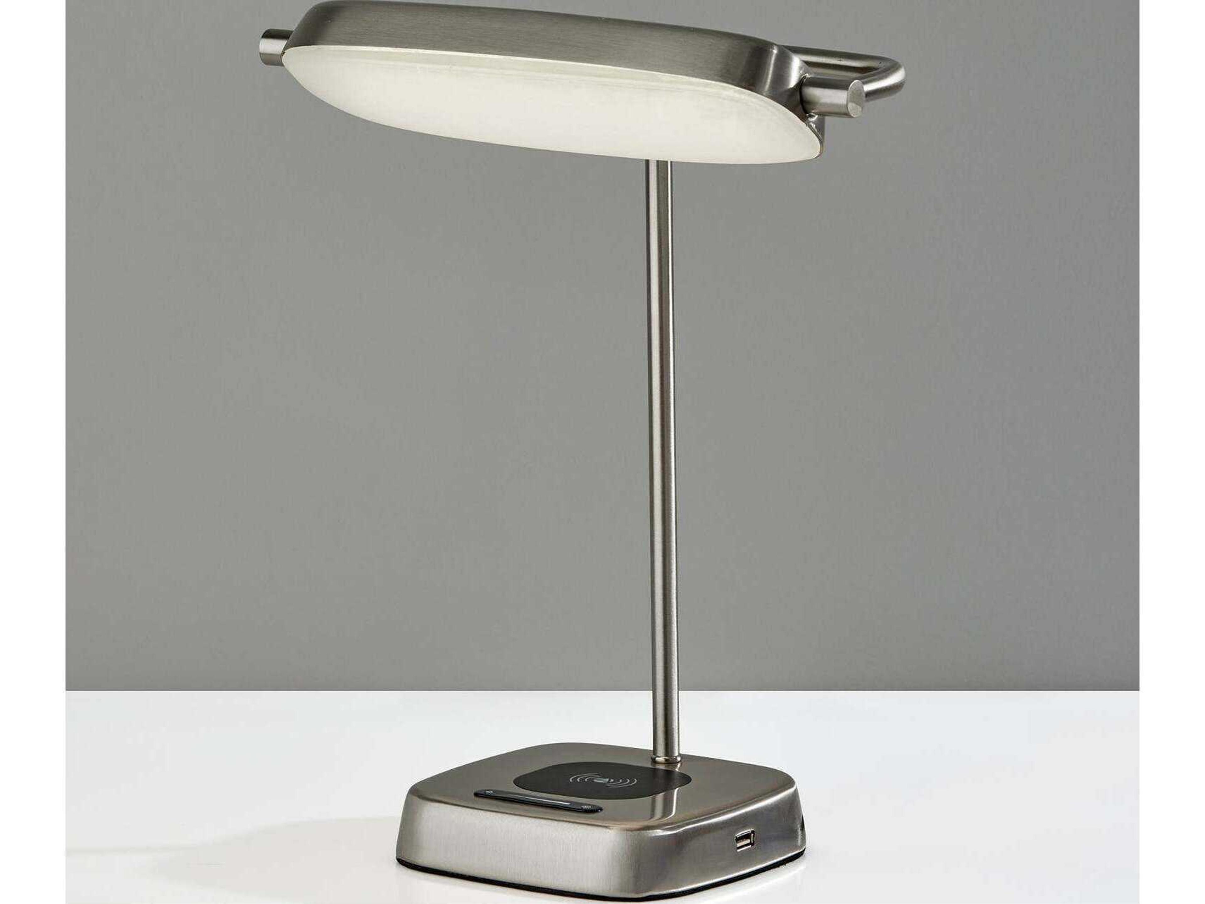 Adesso Radley Brushed Steel Desk Lamp