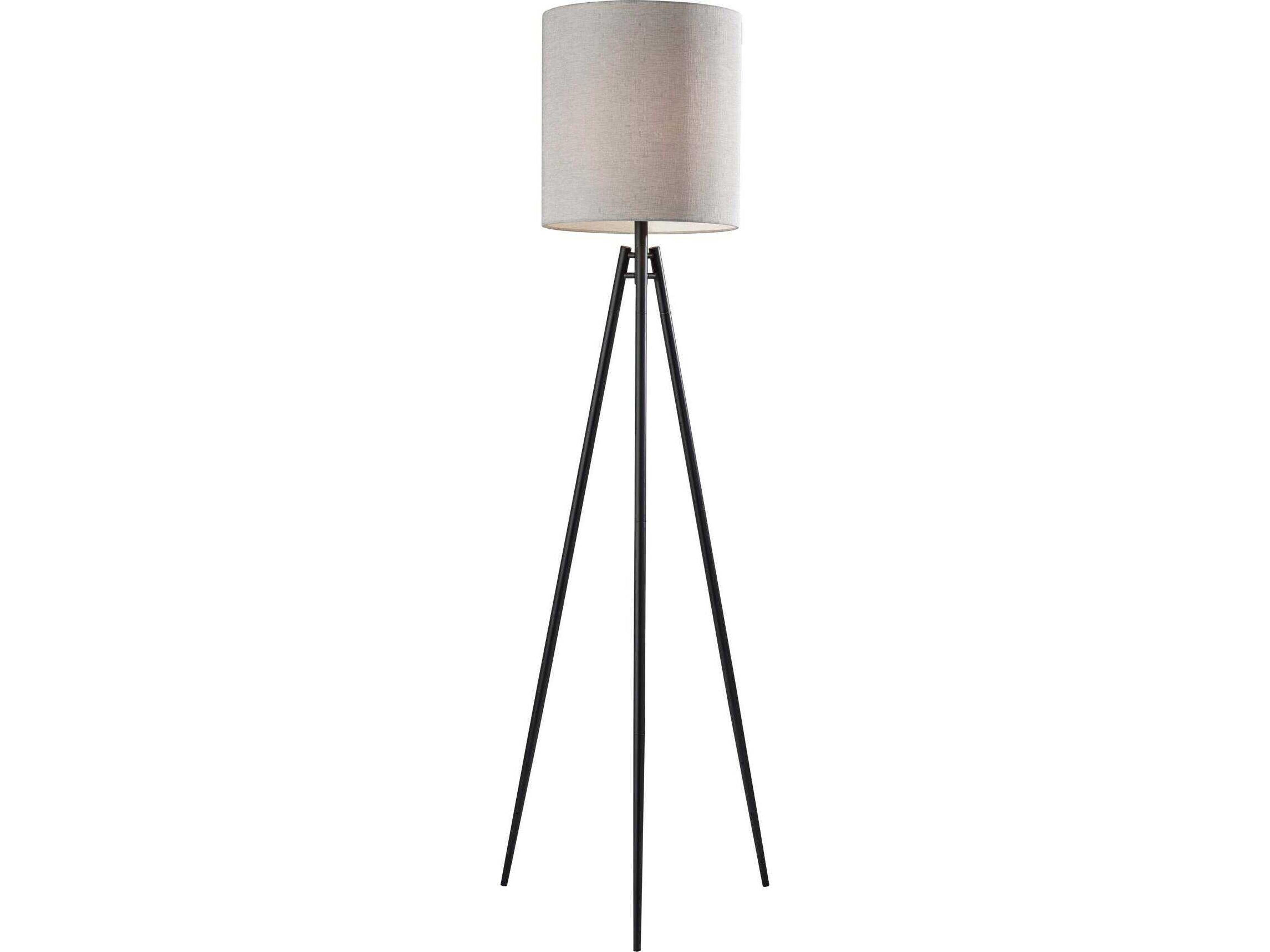 Oslo Floor Lamp with Wood Veneer Shade
