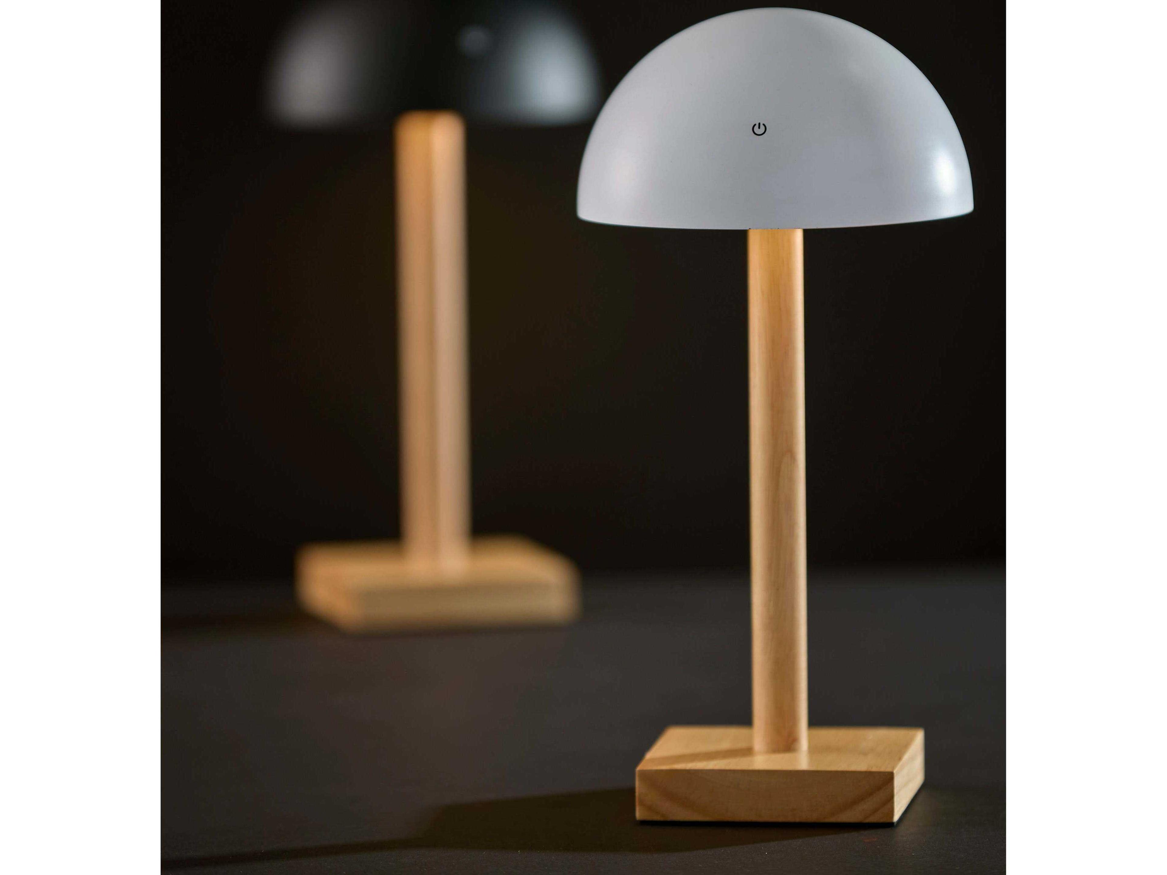 Adesso Nash White Natural Painted Plastic Brown Table Lamp