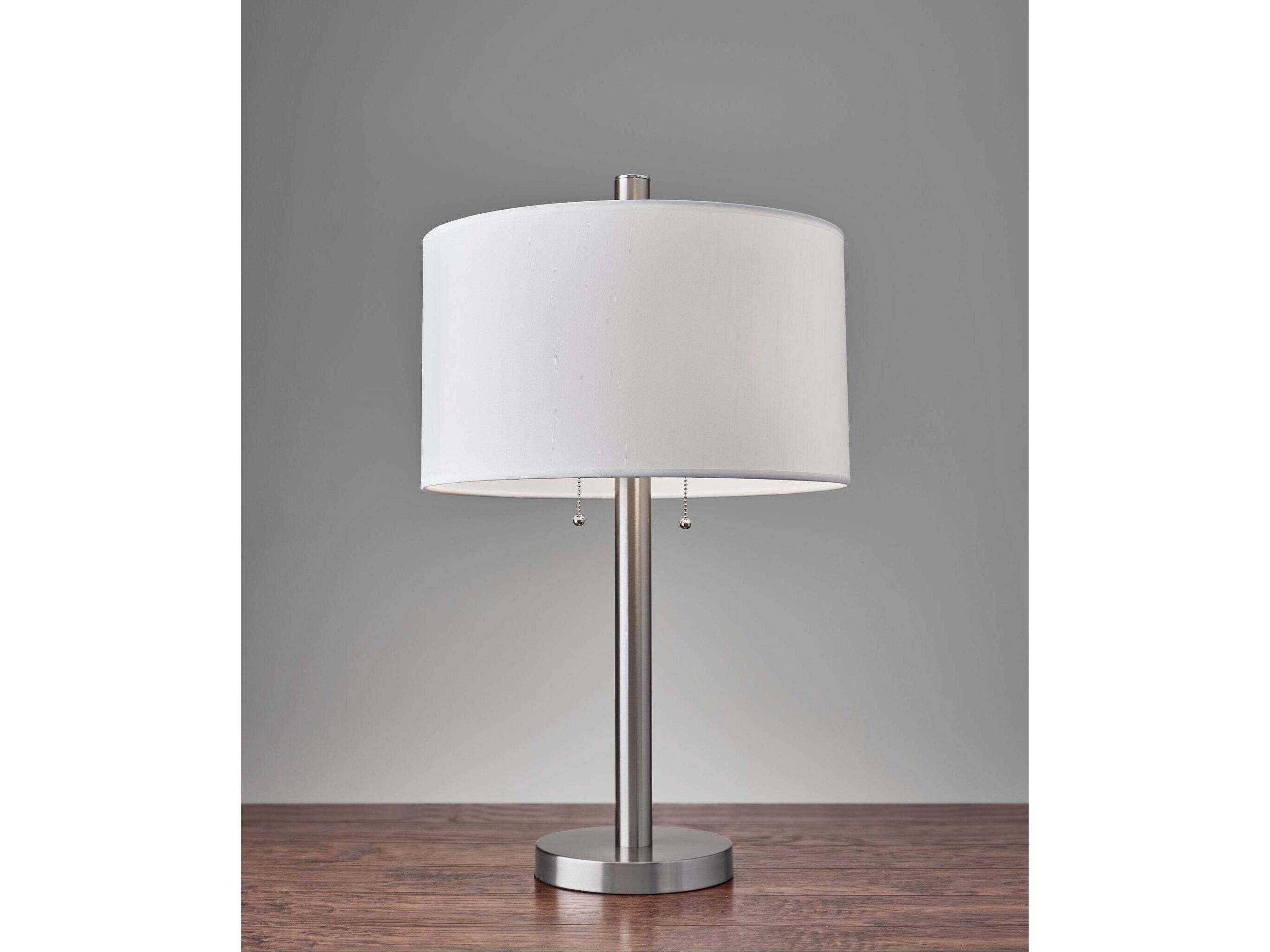 Adesso Boulevard Brushed Steel Buffet Lamp