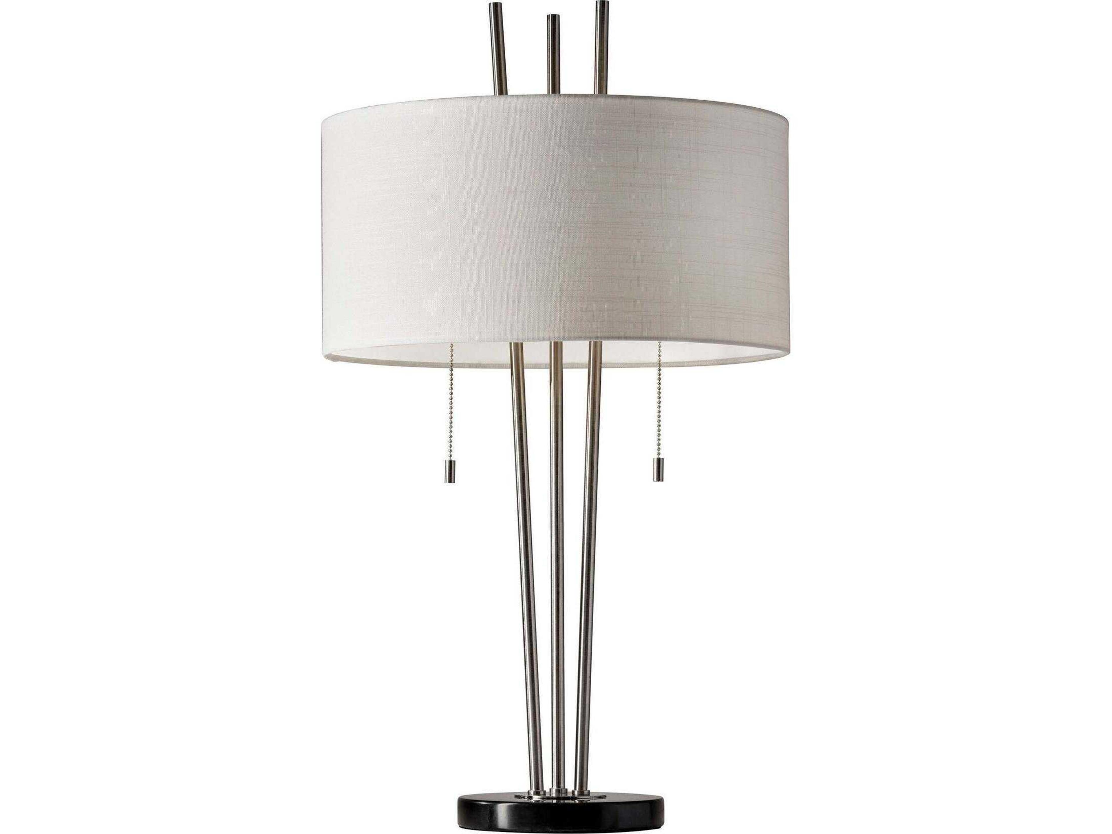 Anderson Table Lamp with Marble Base and Dual Pull Chains