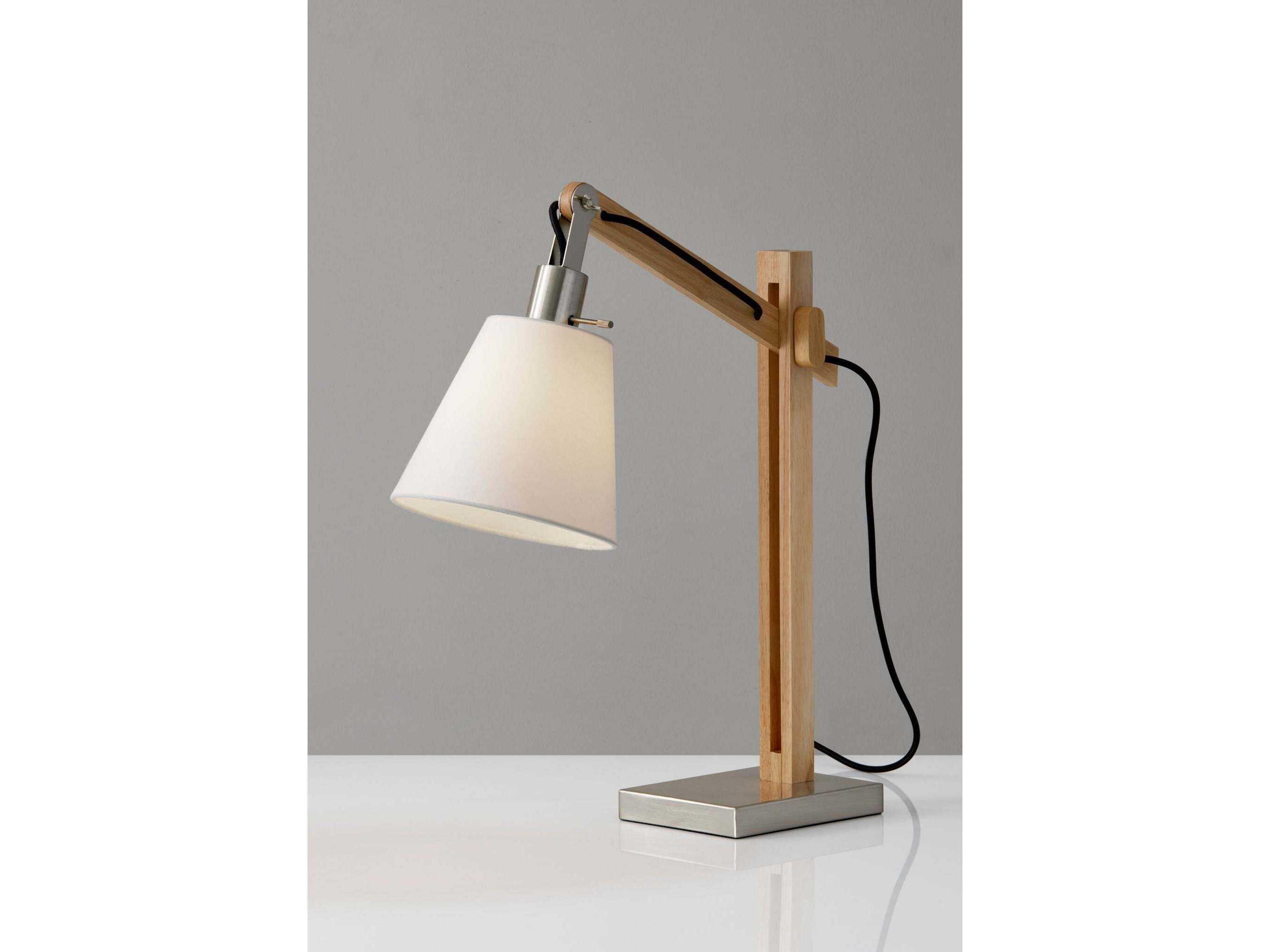 Adesso Walden Natural Rubber Brown Desk Lamp