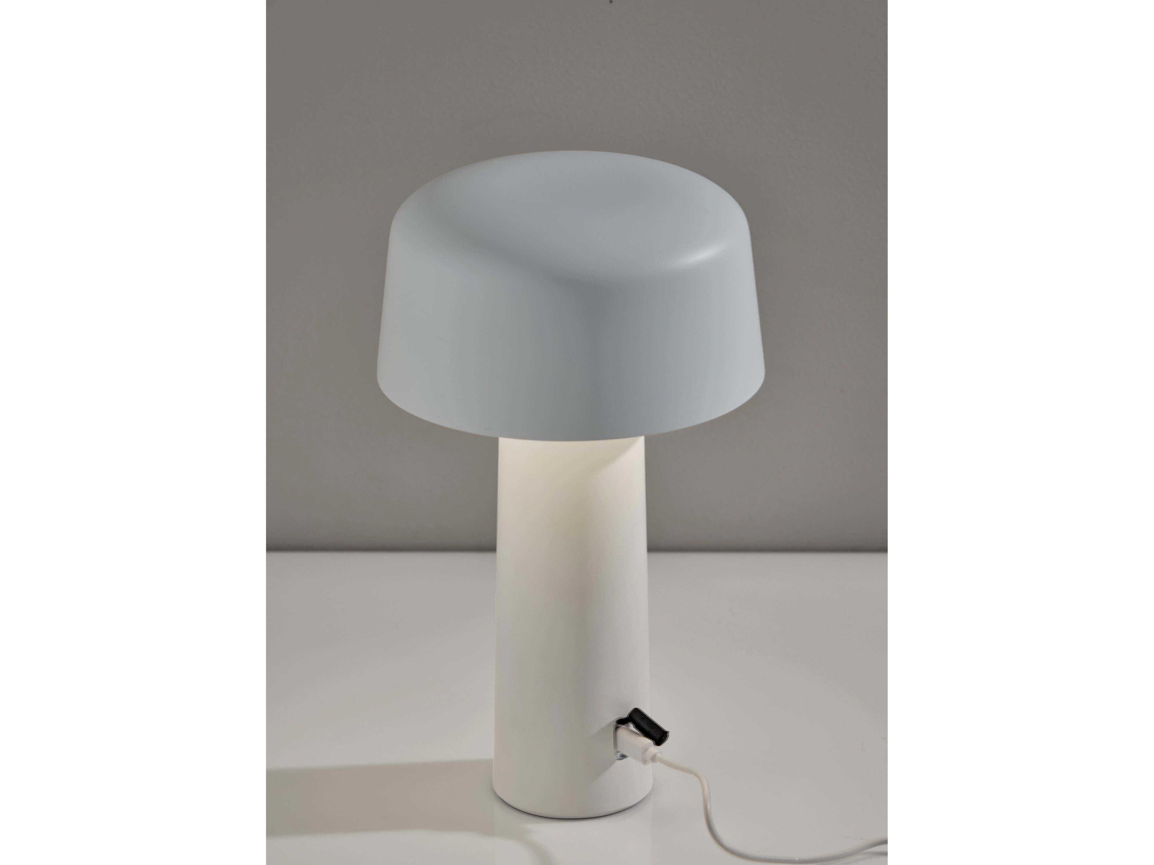 Adesso Lenny White Table Lamp