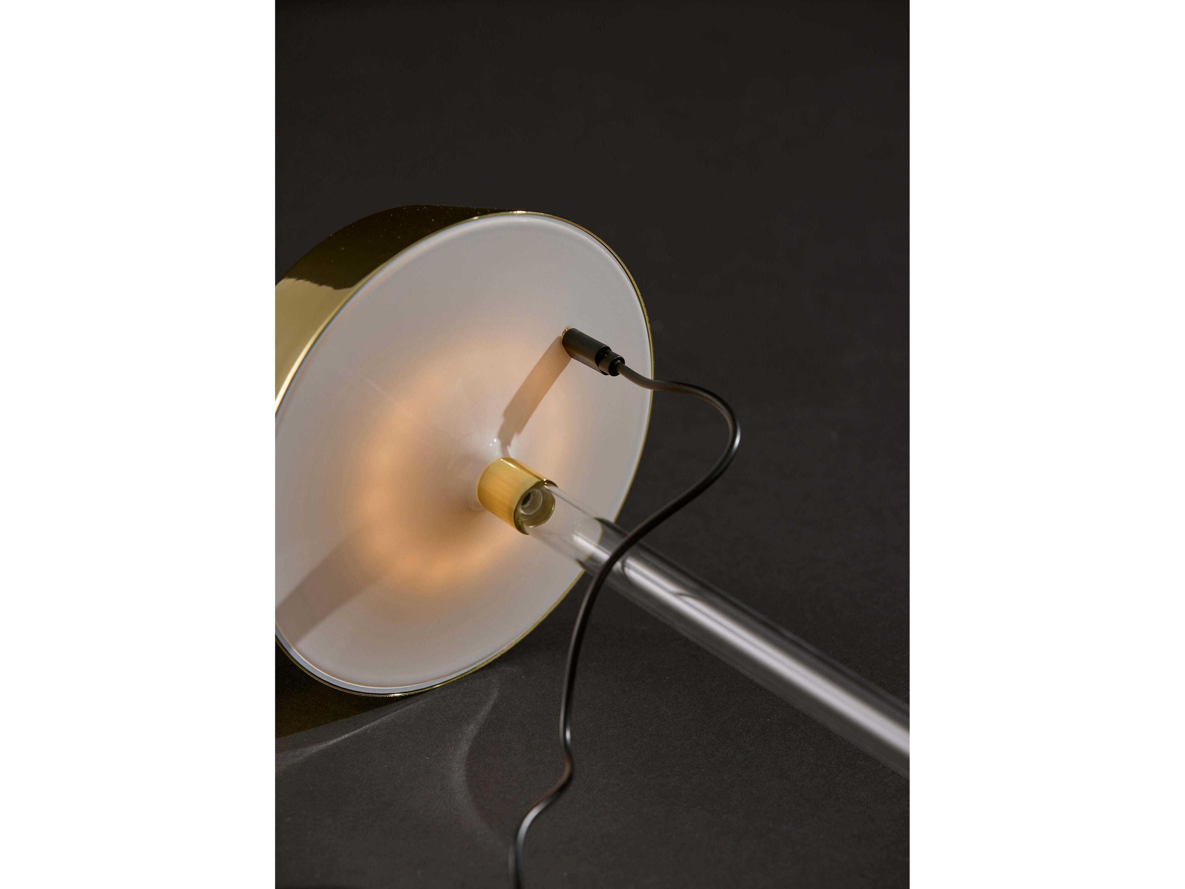 Adesso Orla Shiny Gold Clear Acrylic Metal Table Lamp