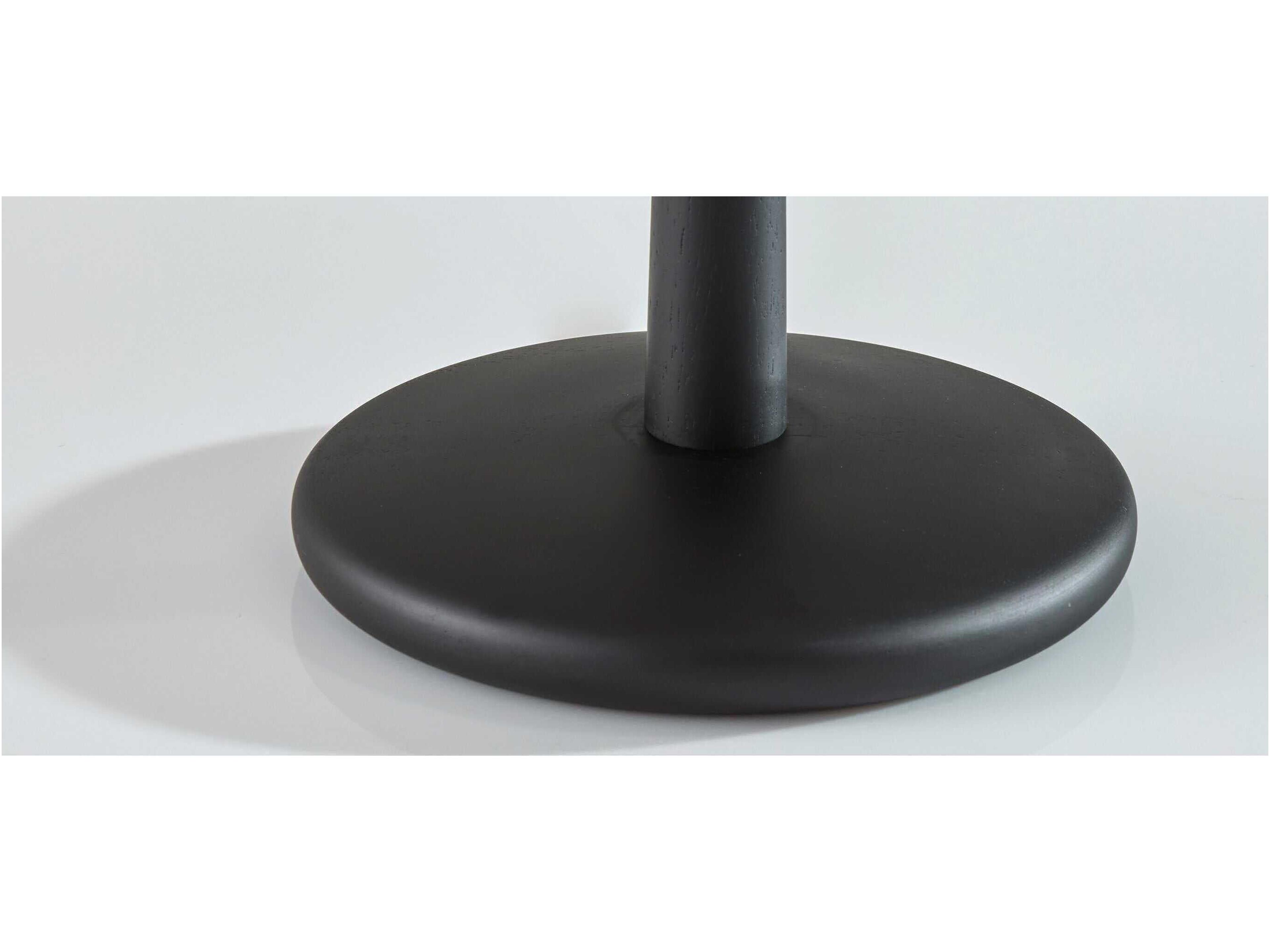 Adesso Scallop Black Textured Cream Scalloped Fabric Buffet Lamp