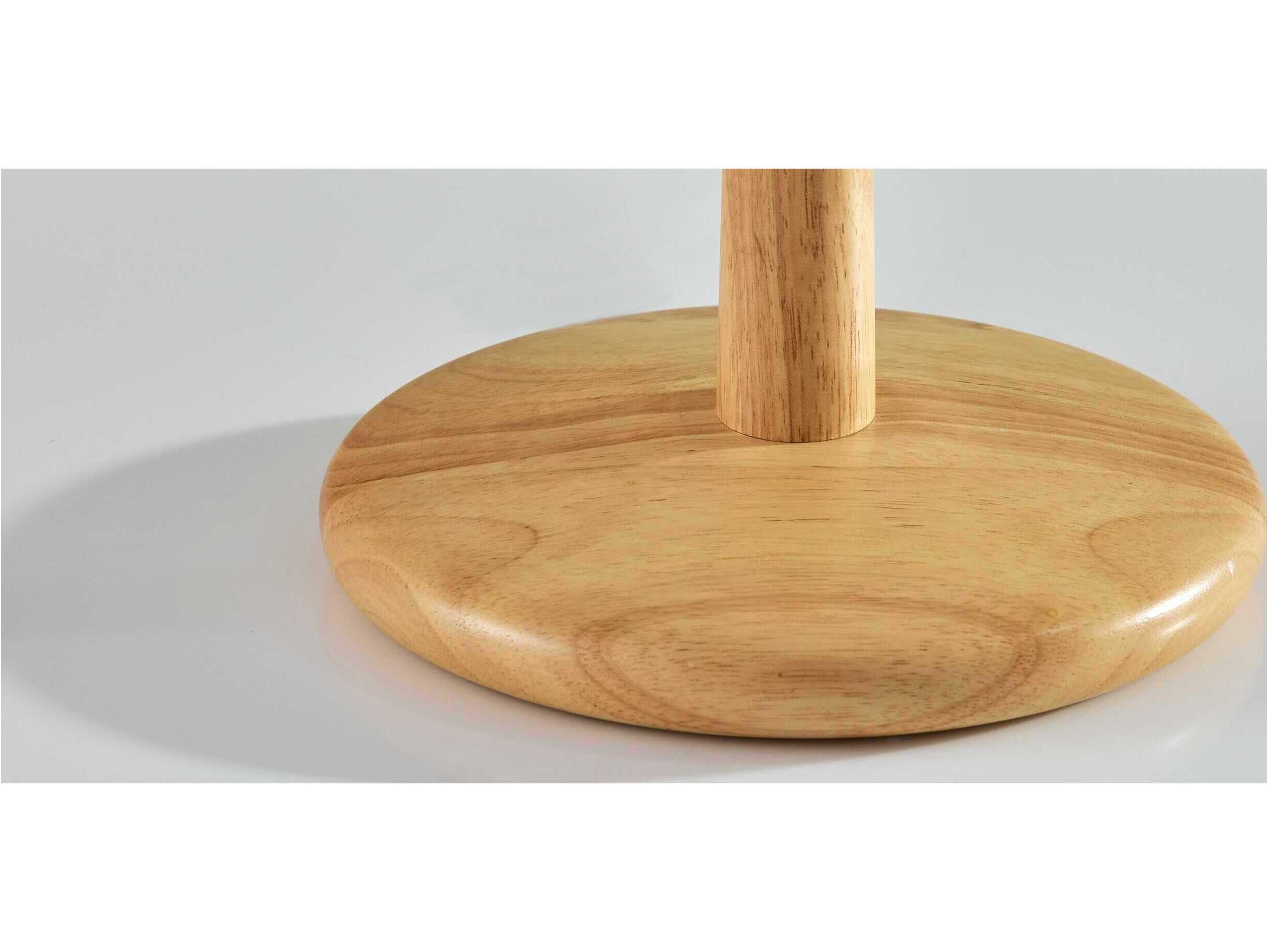 Adesso Scallop Natural Textured White Scalloped Fabric Brown Buffet Lamp