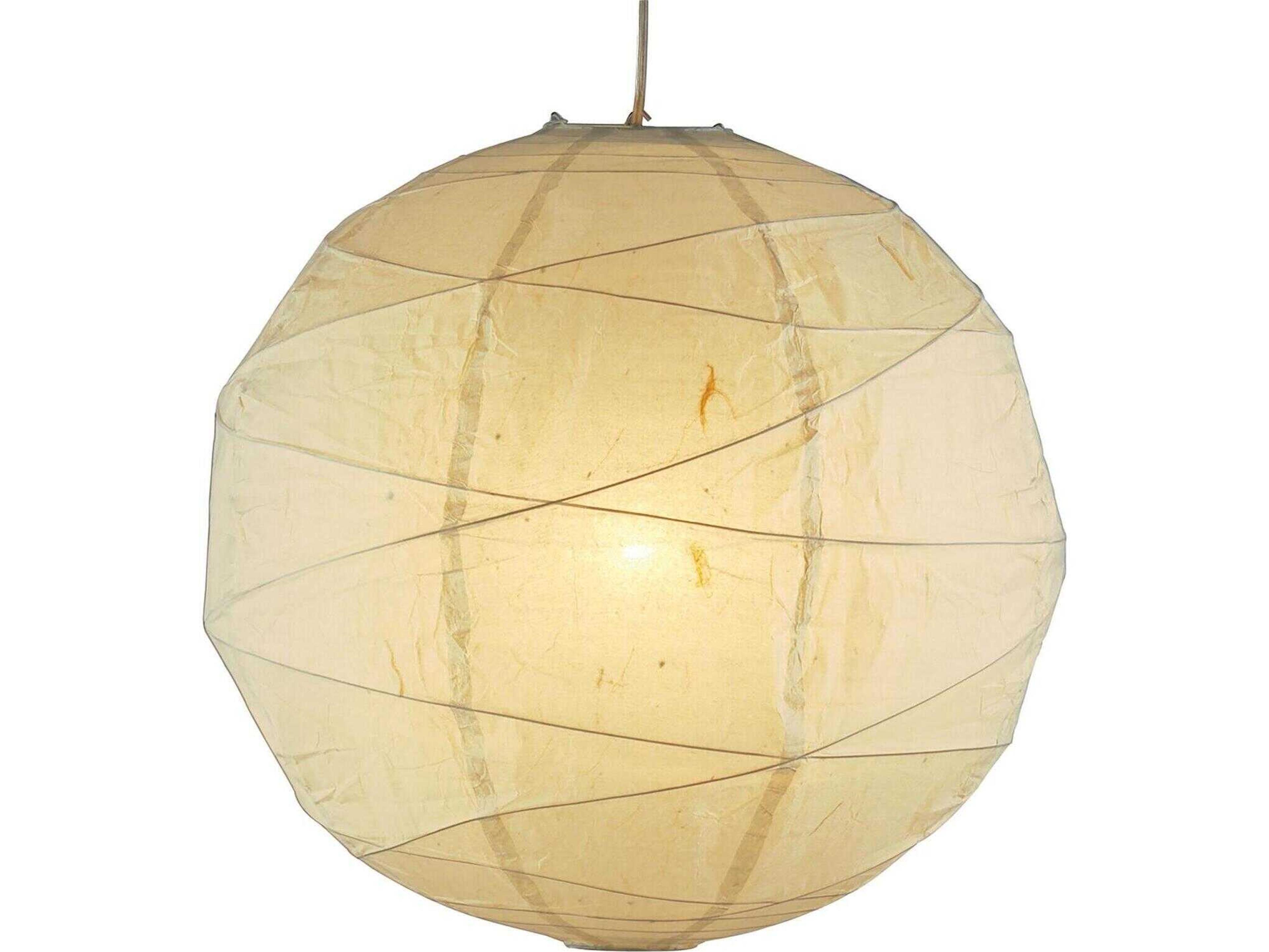 Orb Medium Pendant Light Natural Rice Paper Shade