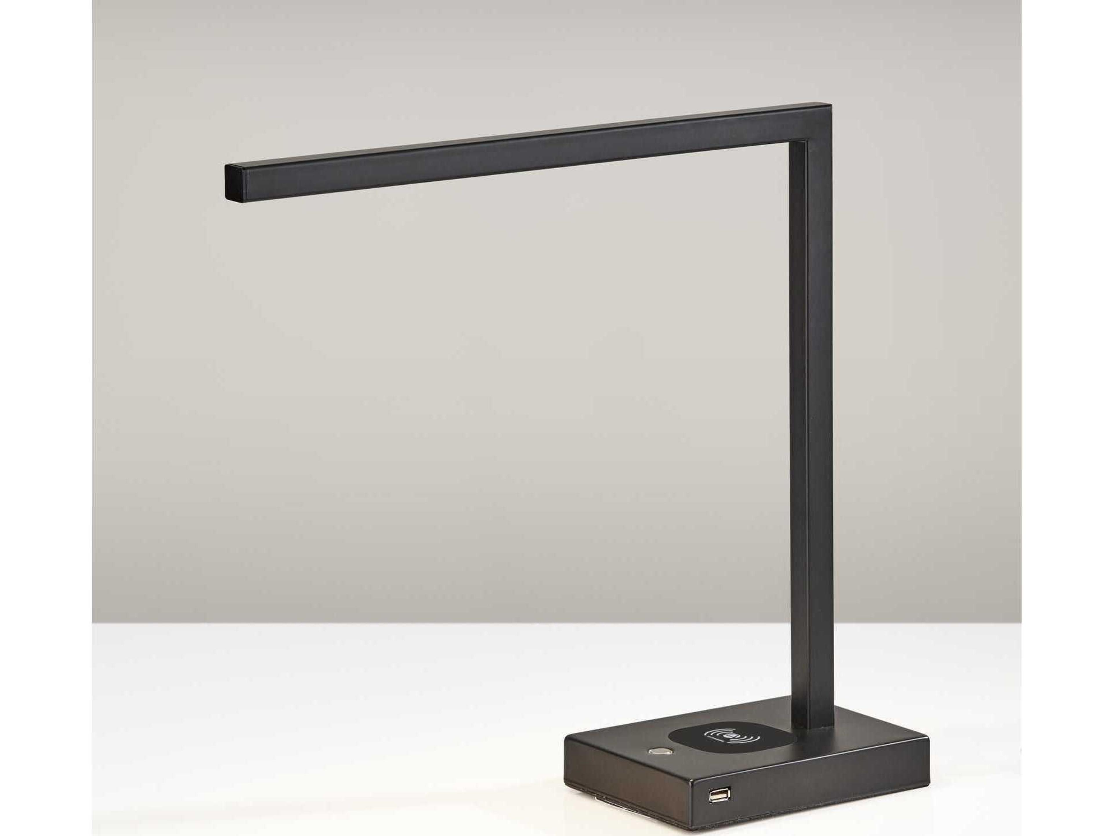 Adesso Aidan Matte Black Metal Desk Lamp
