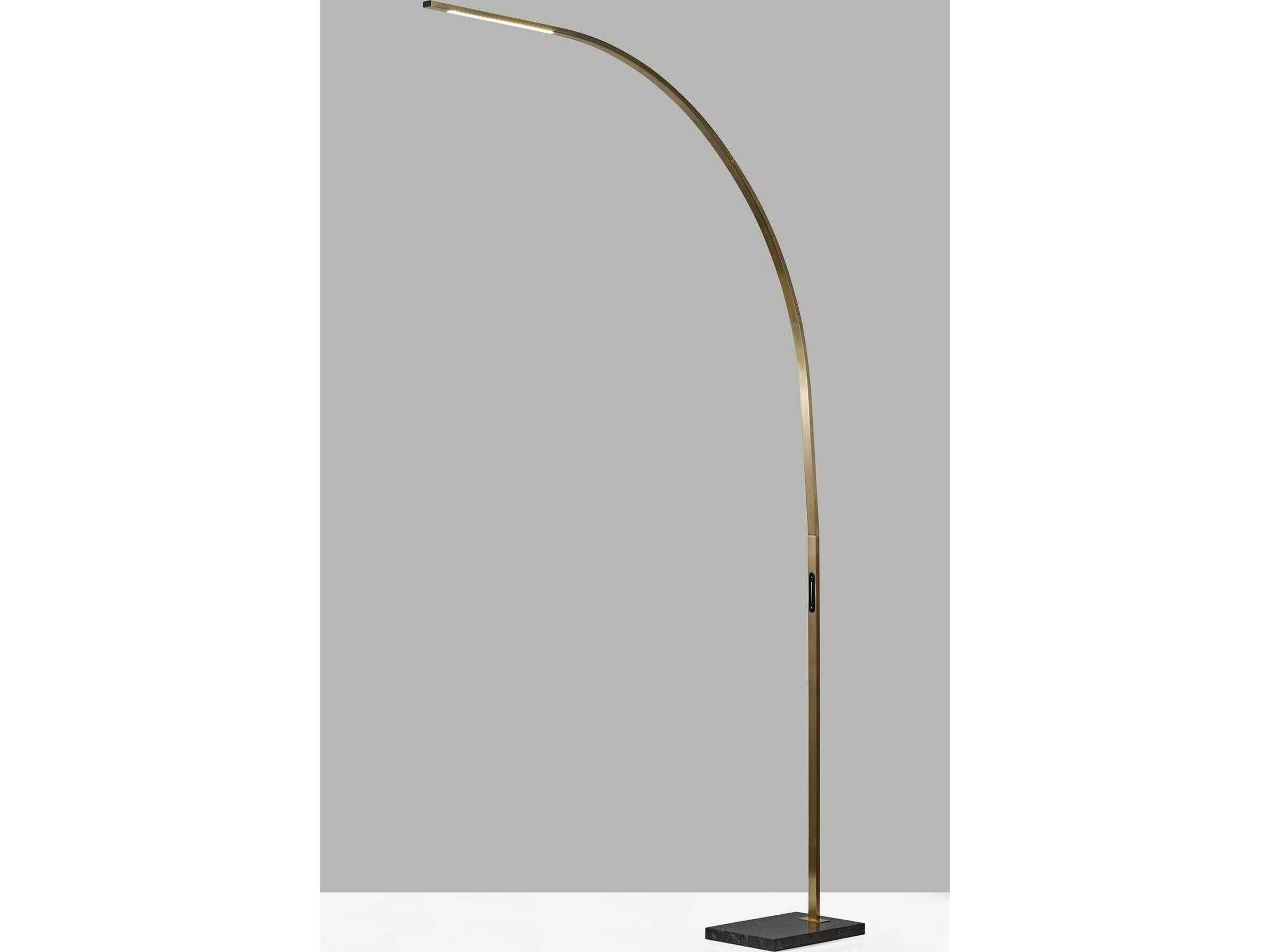 Adesso Sonic Antique Brass Floor Lamp