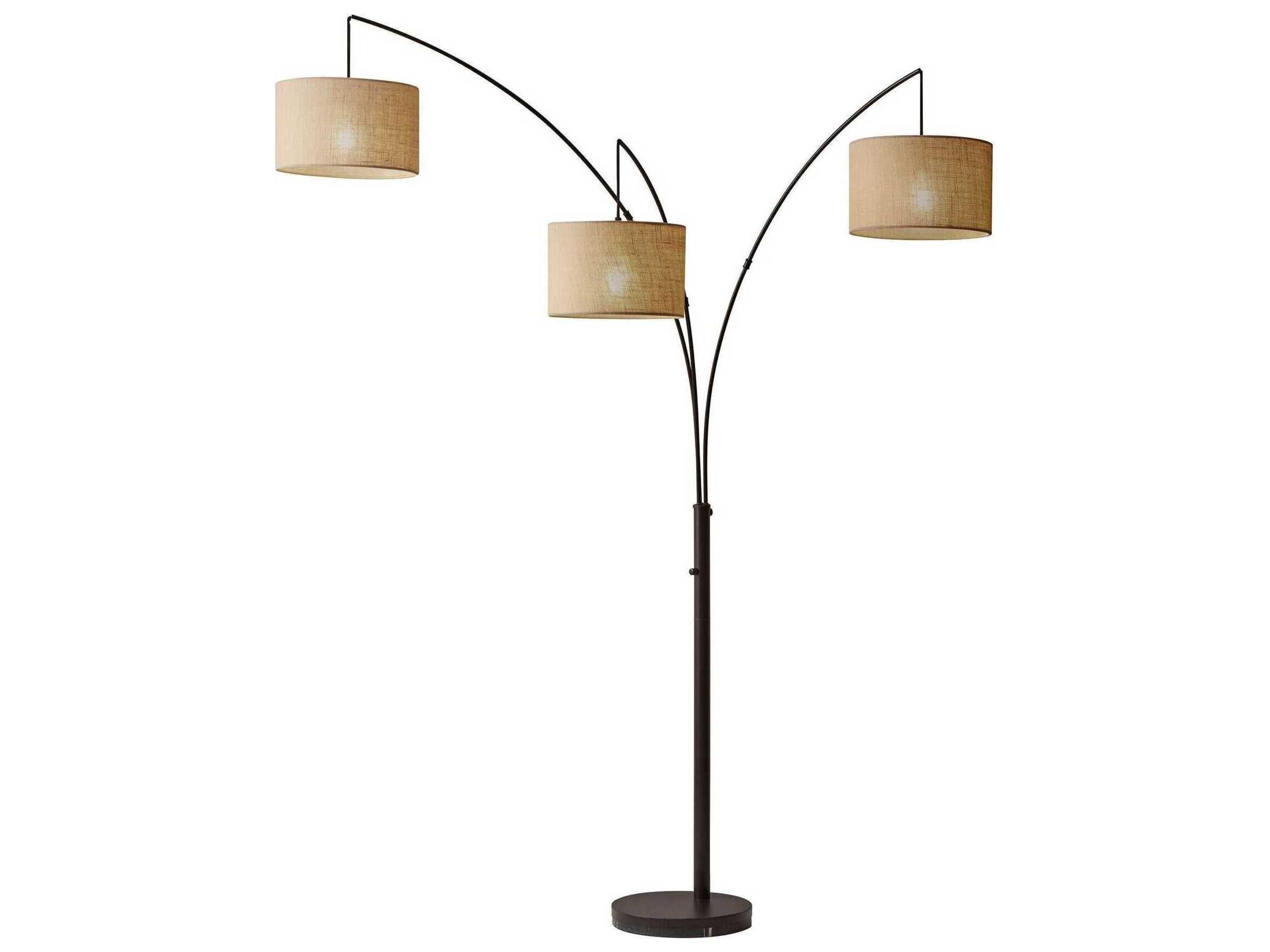 Trinity Arc Floor Lamp Antique Bronze 3 Light