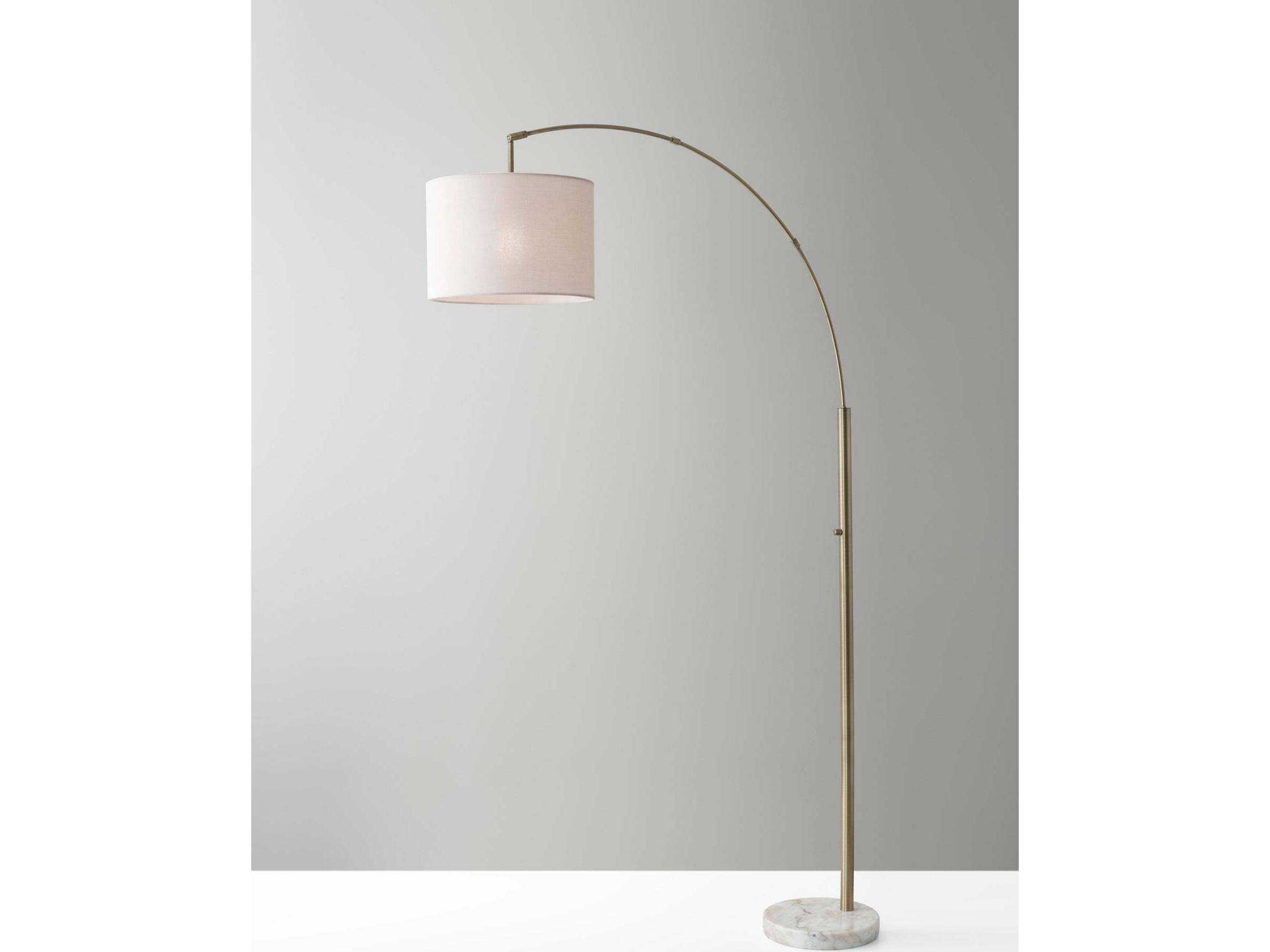Adesso Bowery Antique Brass Floor Lamp