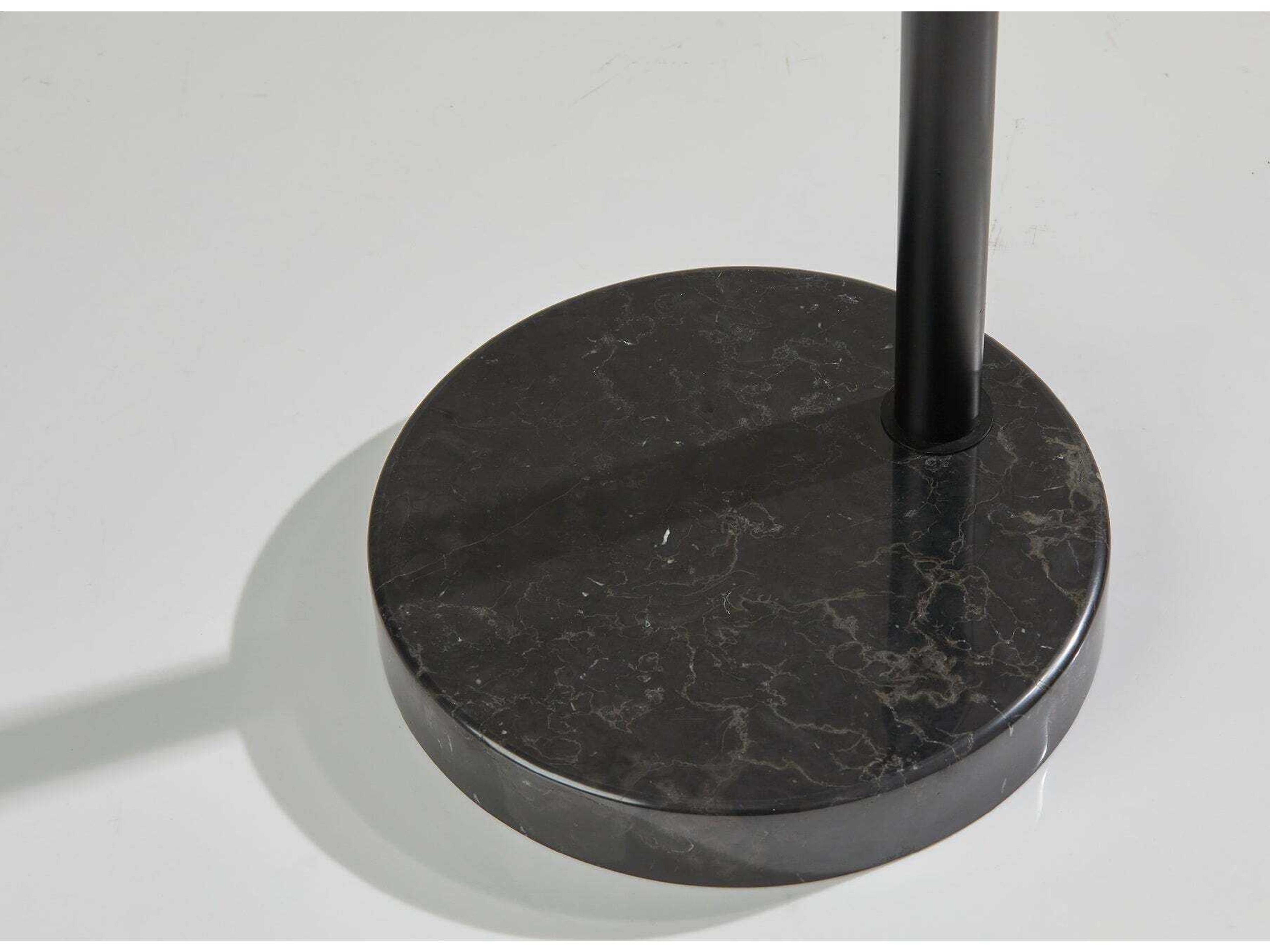 Adesso Bowery Black Taupe Textured Fabric Floor Lamp