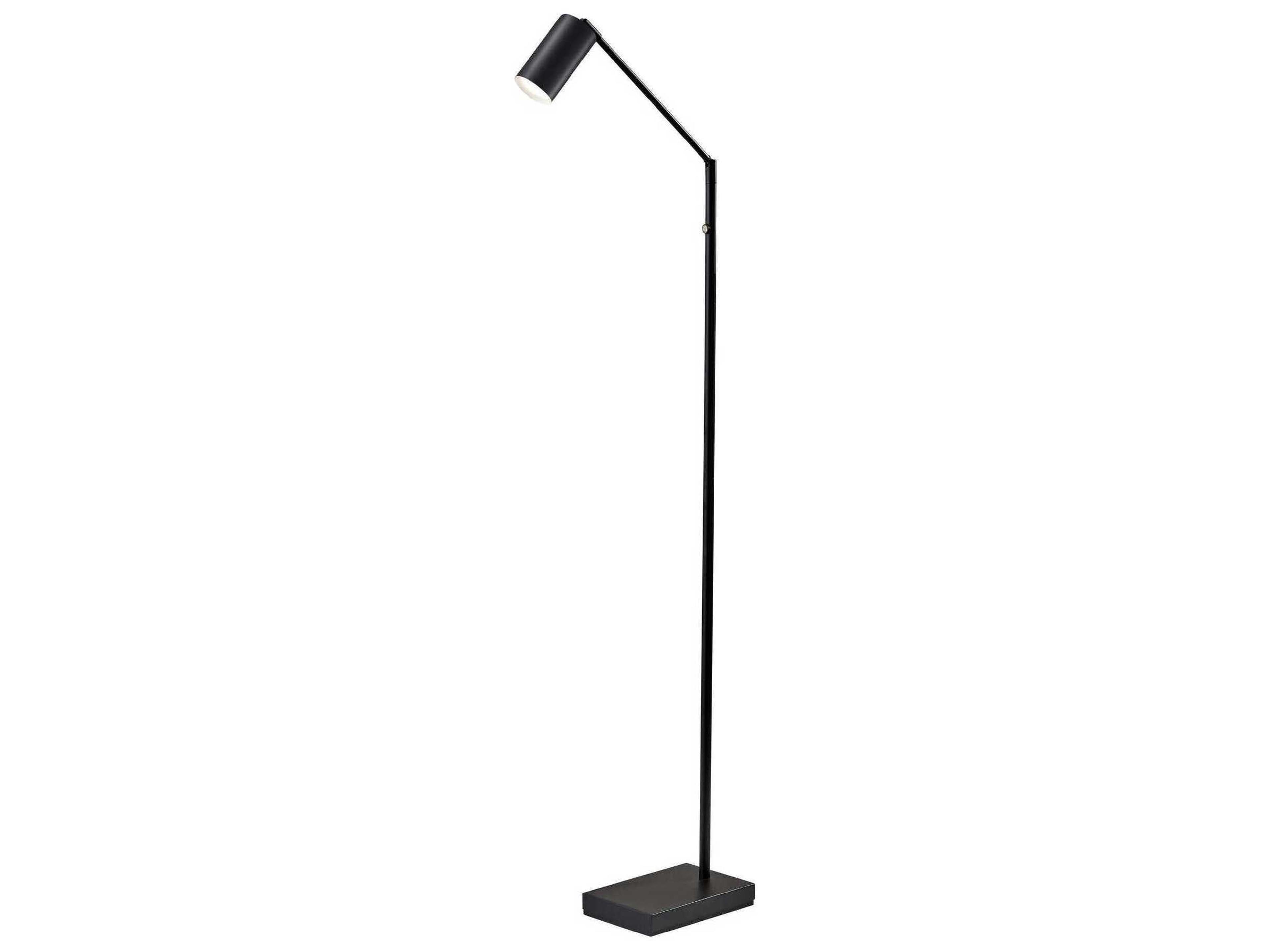 Colby LED Floor Lamp Black Metal Adjustable Reading Light