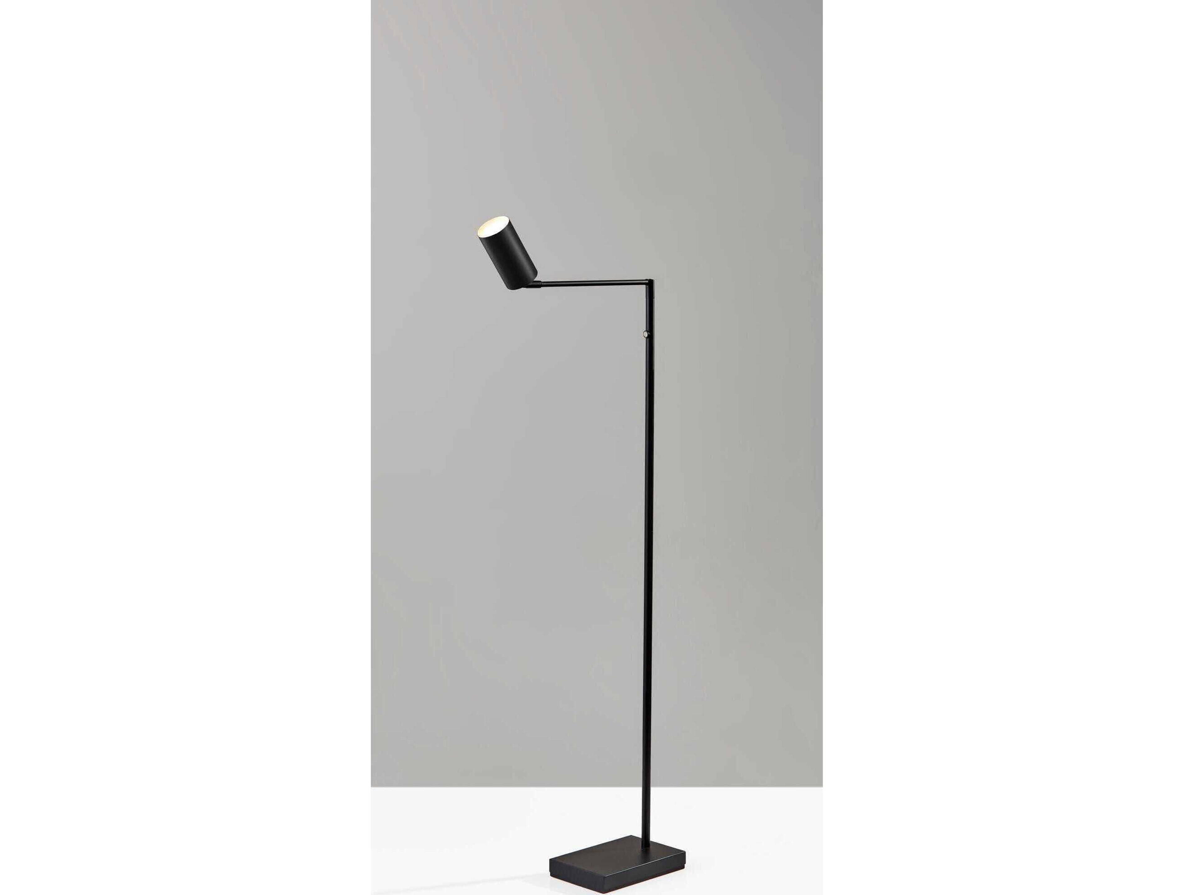 Adesso Colby Black Painted Metal Floor Lamp