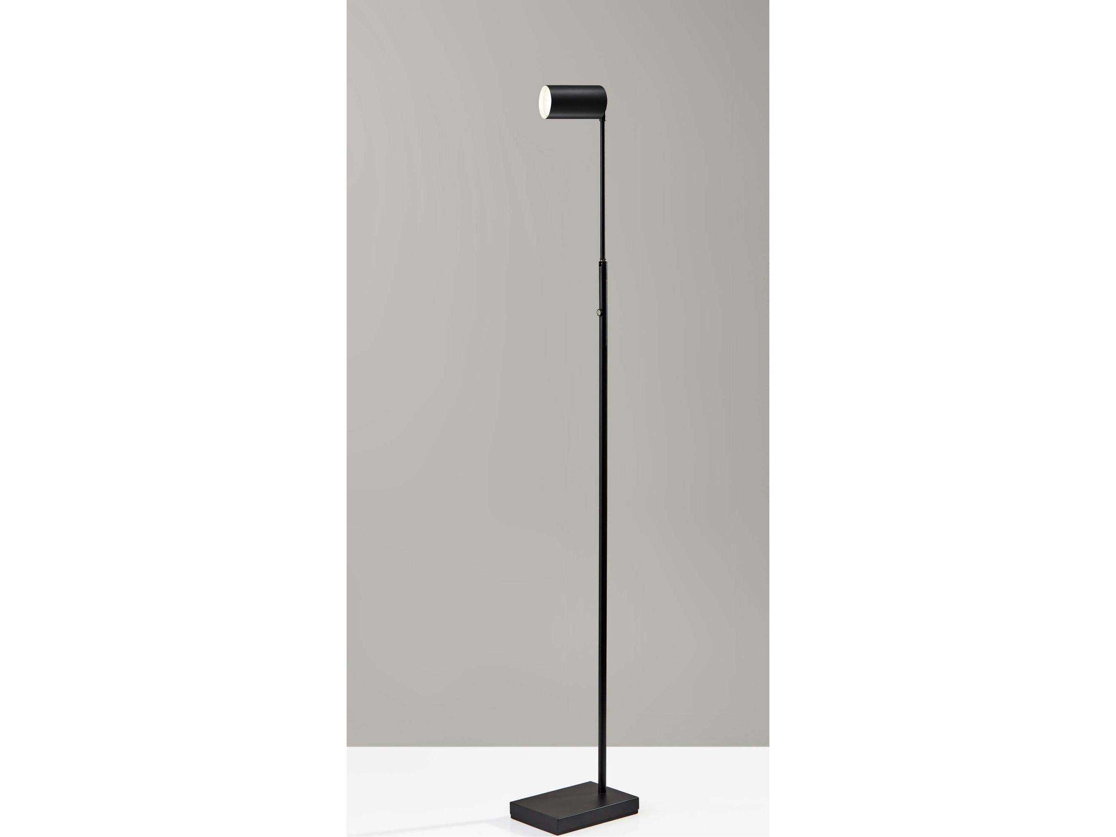 Adesso Colby Black Painted Metal Floor Lamp