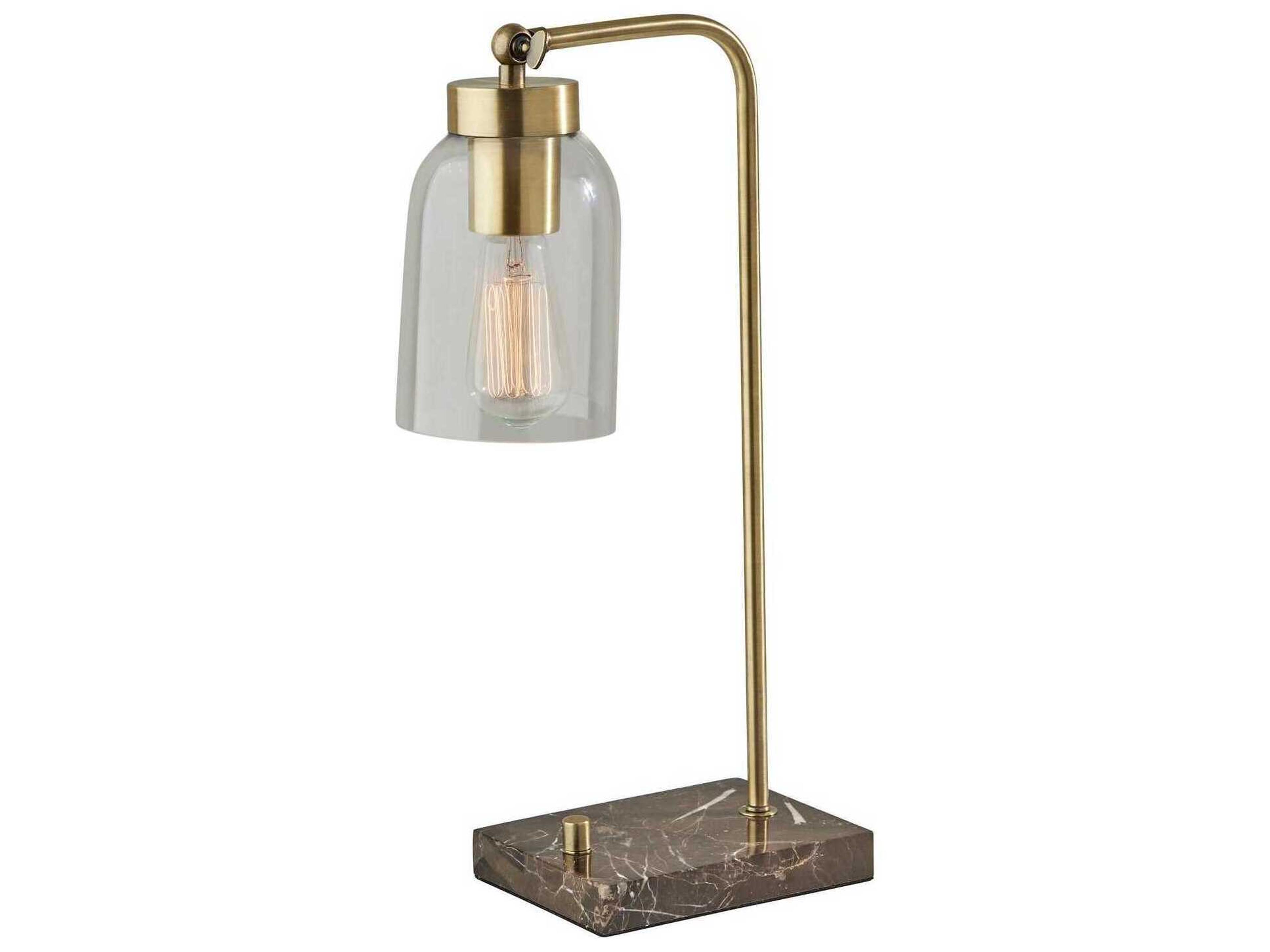 Bristol Desk Lamp in Antique Brass