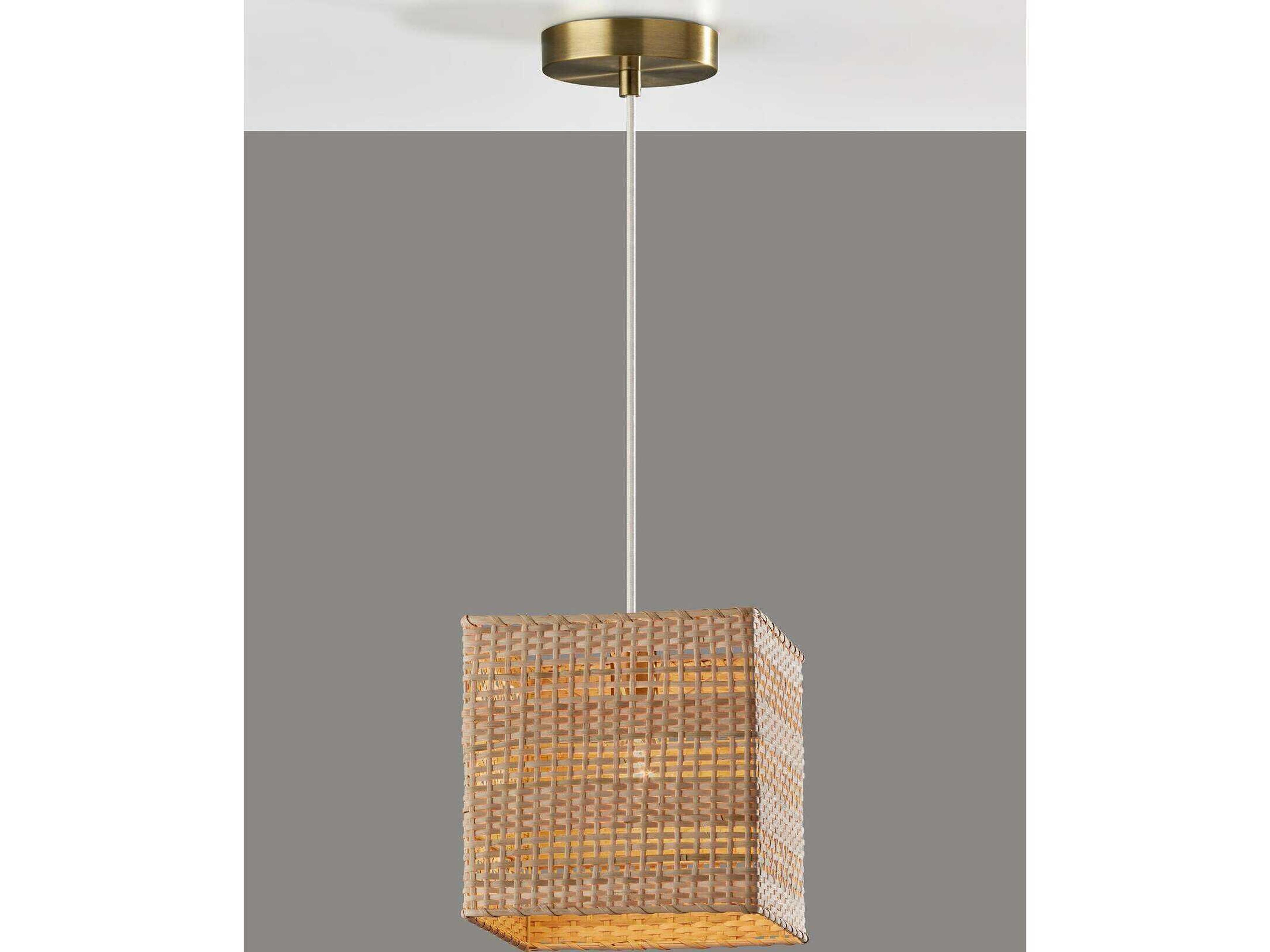 Adesso Bondi Antique Brass Brown Mini Pendant