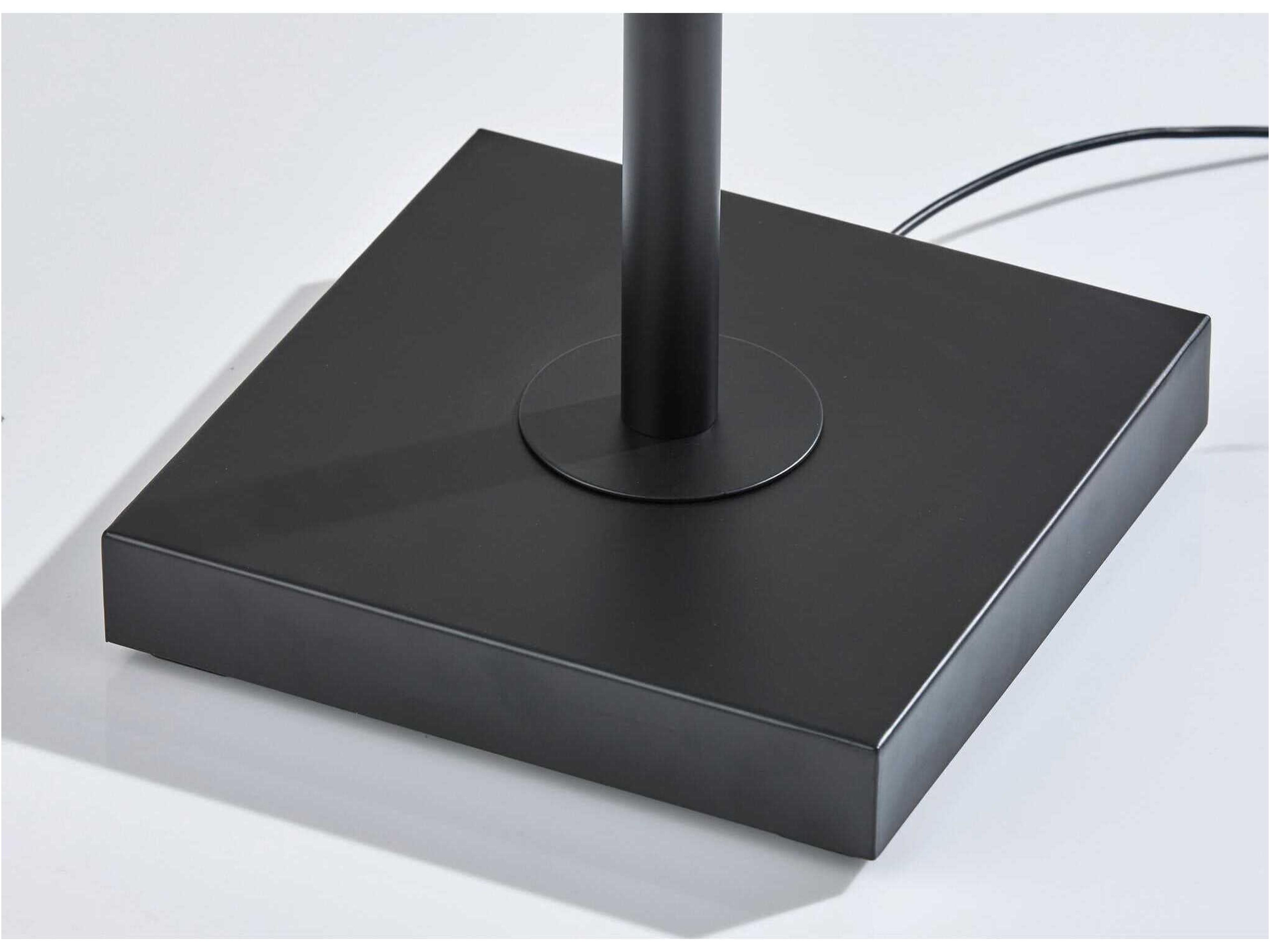 Adesso Collin Black White Pet Plastic Floor Lamp