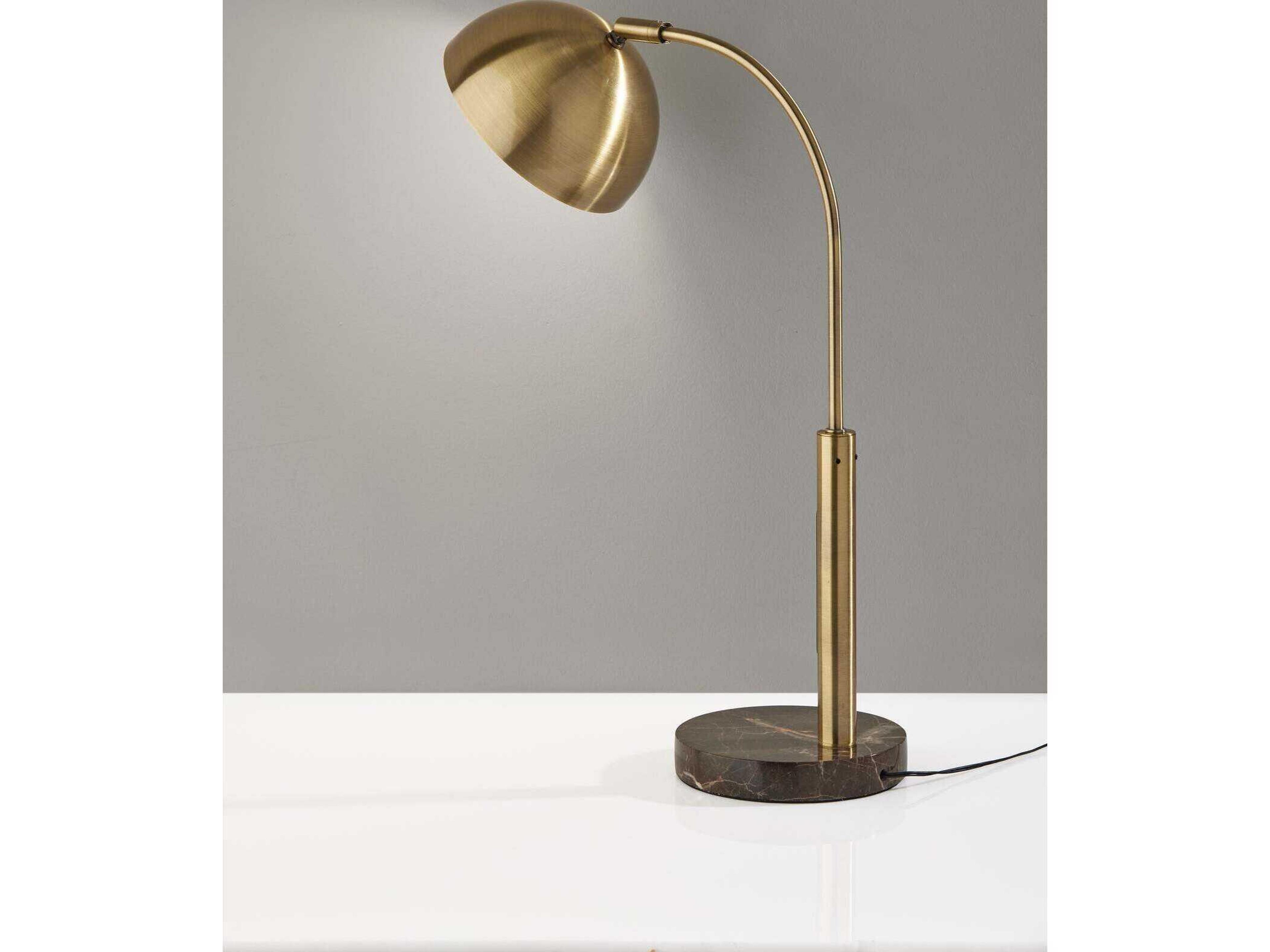 Adesso Bolton Antique Brass Desk Lamp