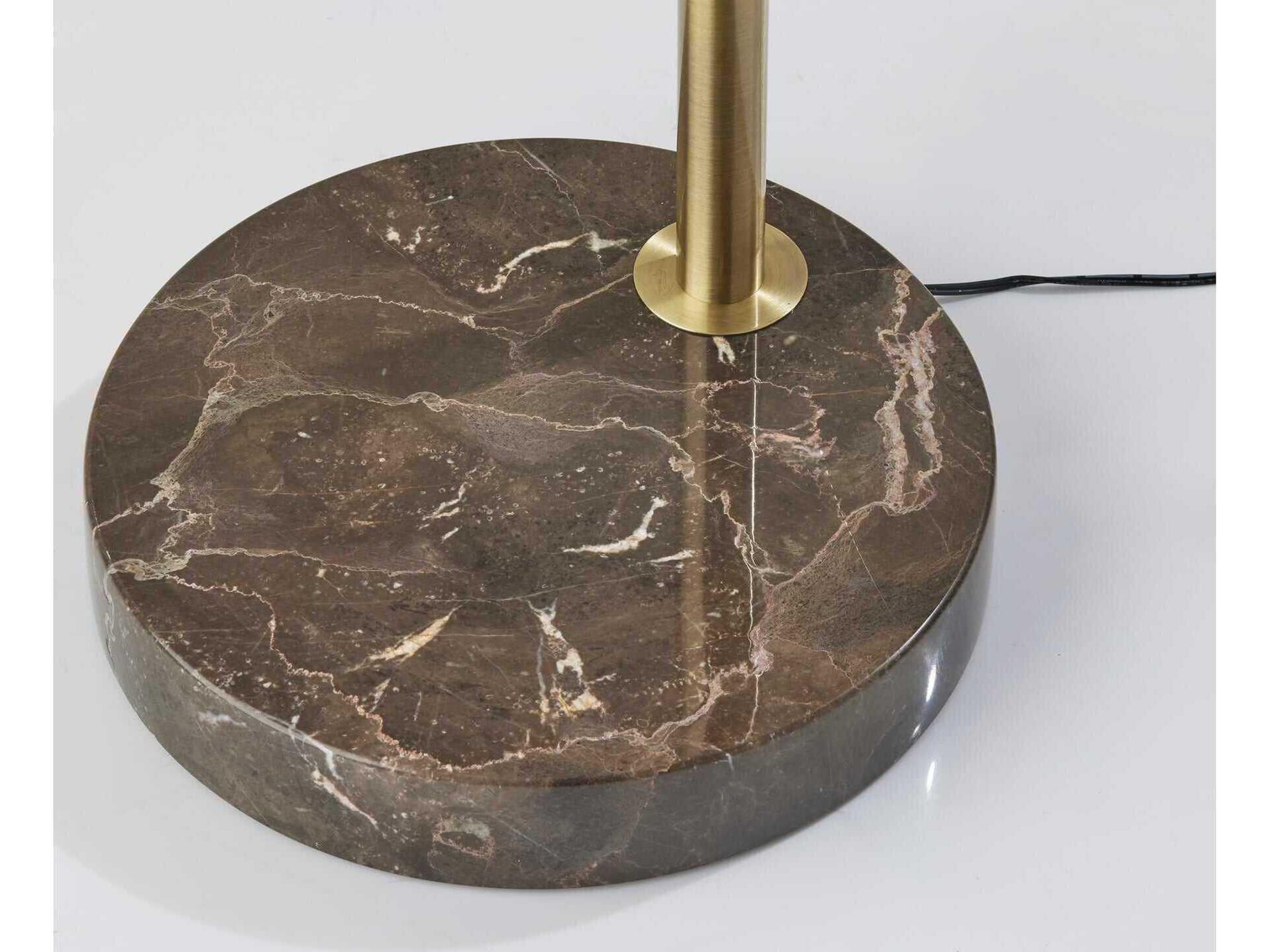 Adesso Bolton Antique Brass Floor Lamp