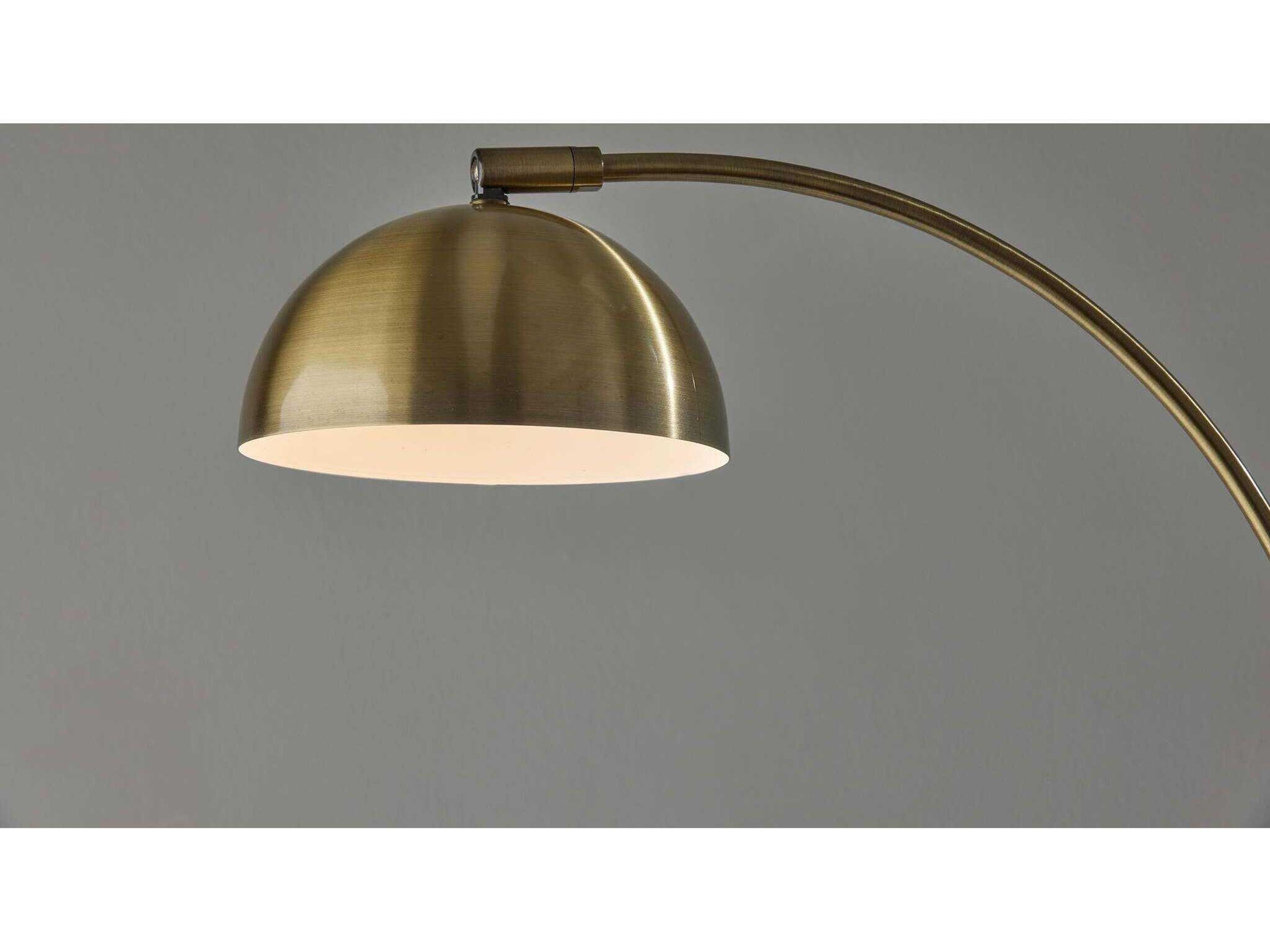 Adesso Bolton Antique Brass Floor Lamp