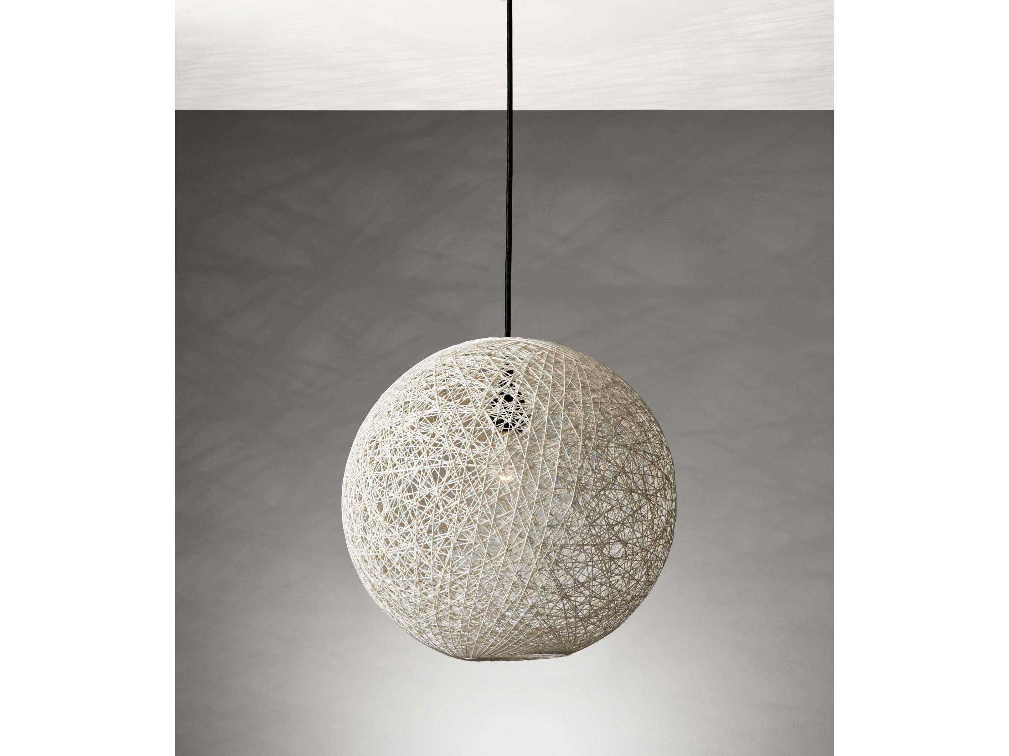 Adesso Havana Cream Off White Globe Pendant