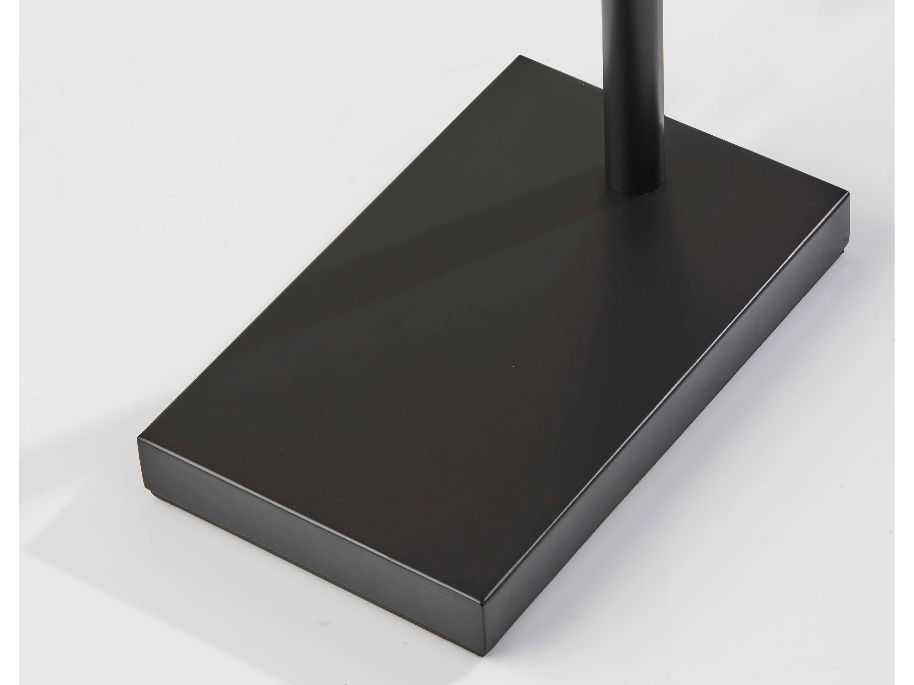 Adesso Bahama Dark Bronze Light Natural Rattan Floor Lamp